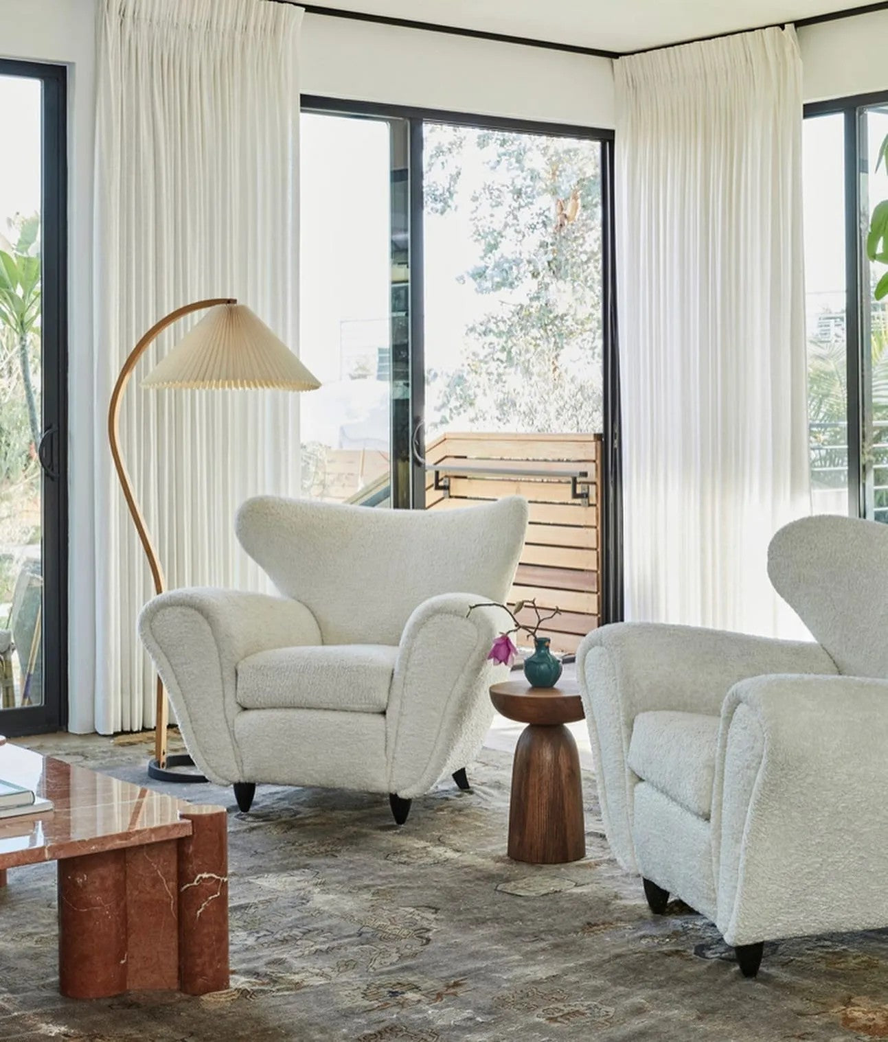 Halden Beechwood Dome Floor Lamp