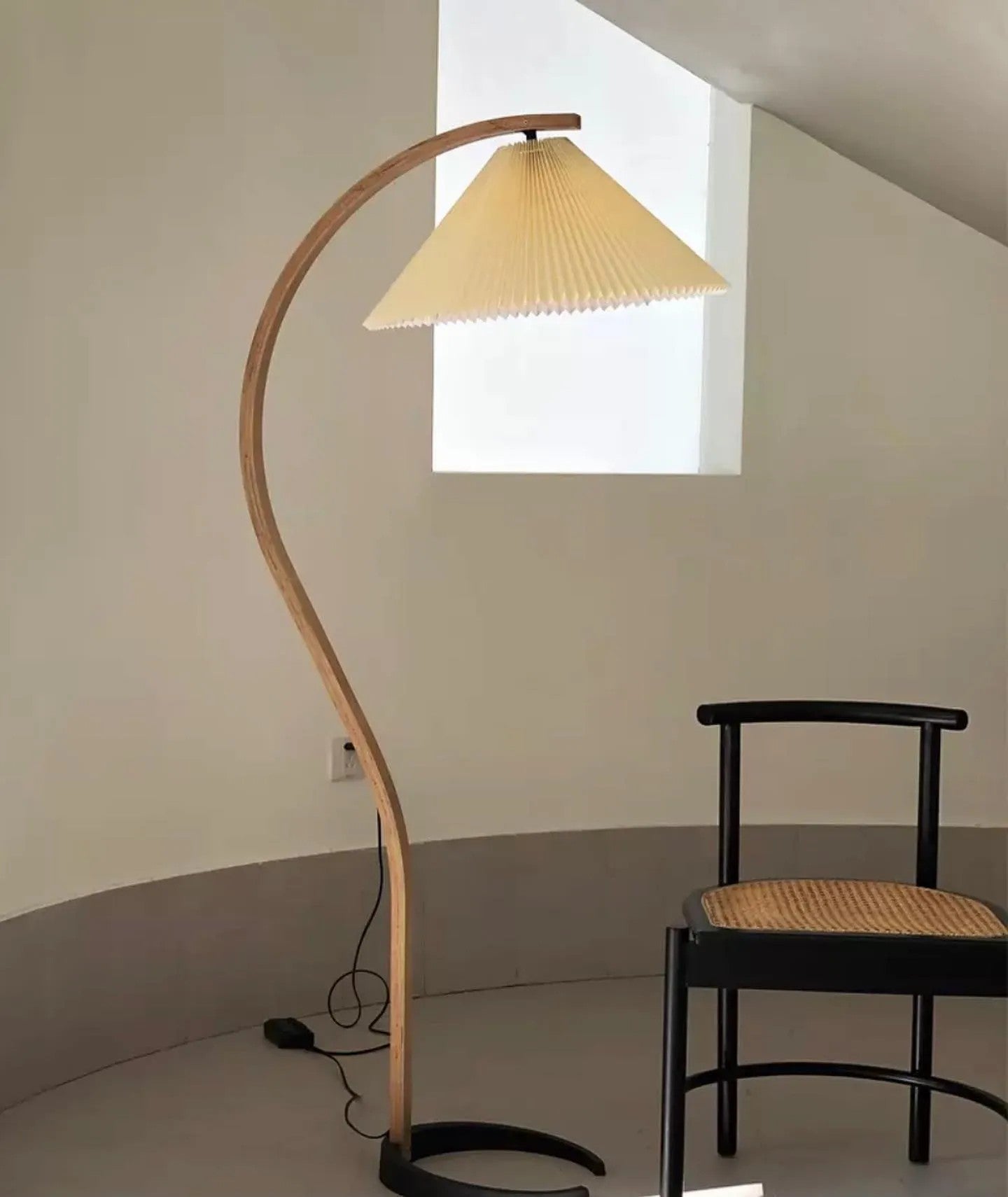 Halden Beechwood Dome Floor Lamp