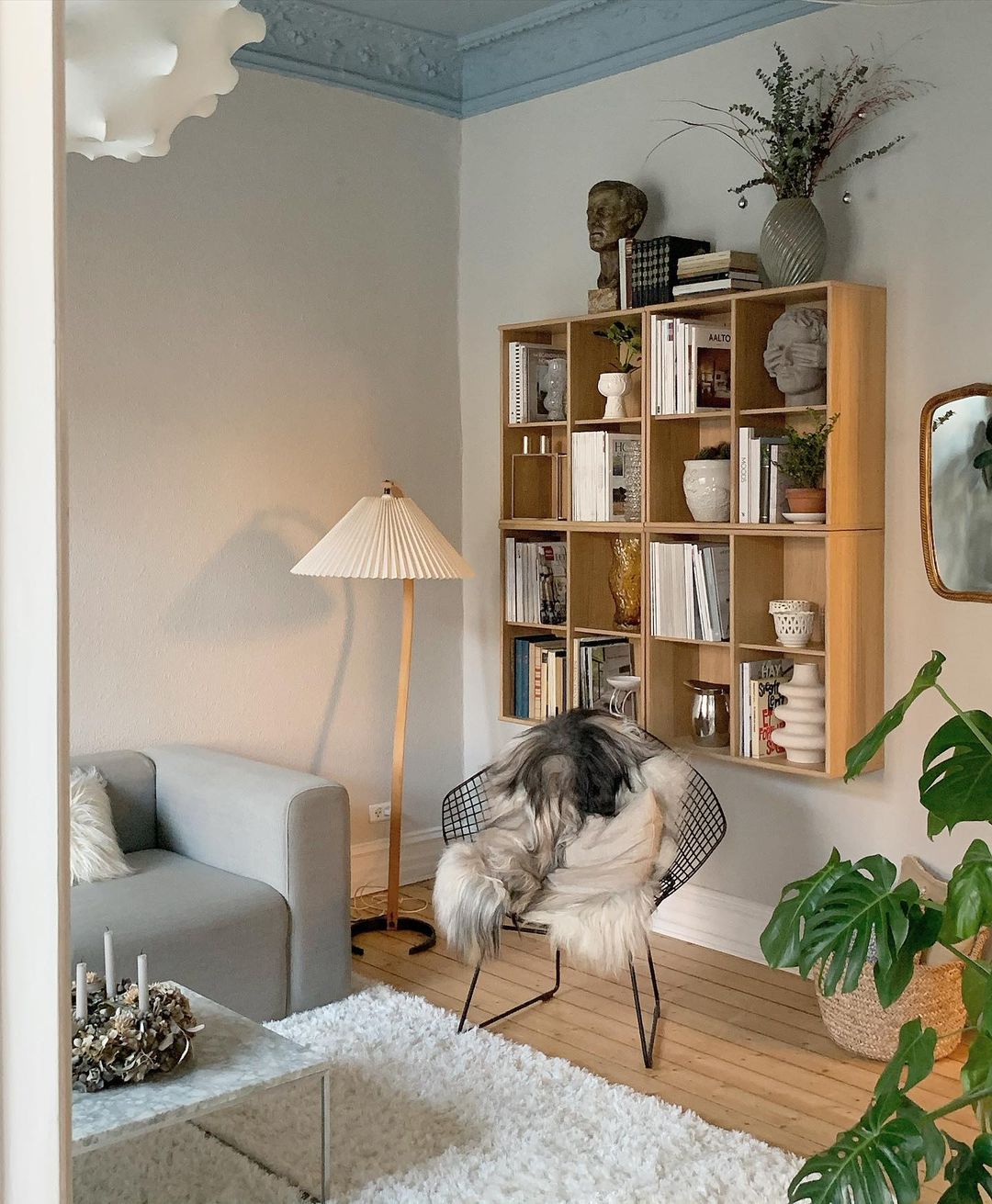 Halden Beechwood Dome Floor Lamp