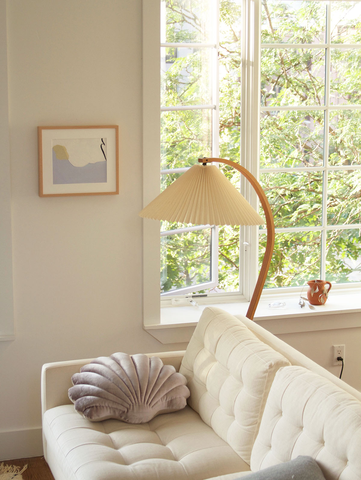 Halden Beechwood Dome Floor Lamp
