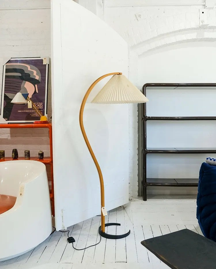 Halden Beechwood Dome Floor Lamp