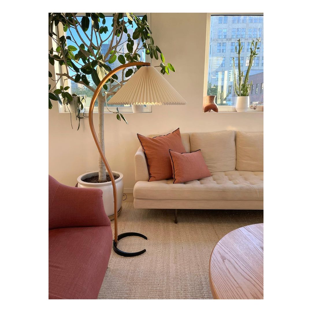 Halden Beechwood Dome Floor Lamp