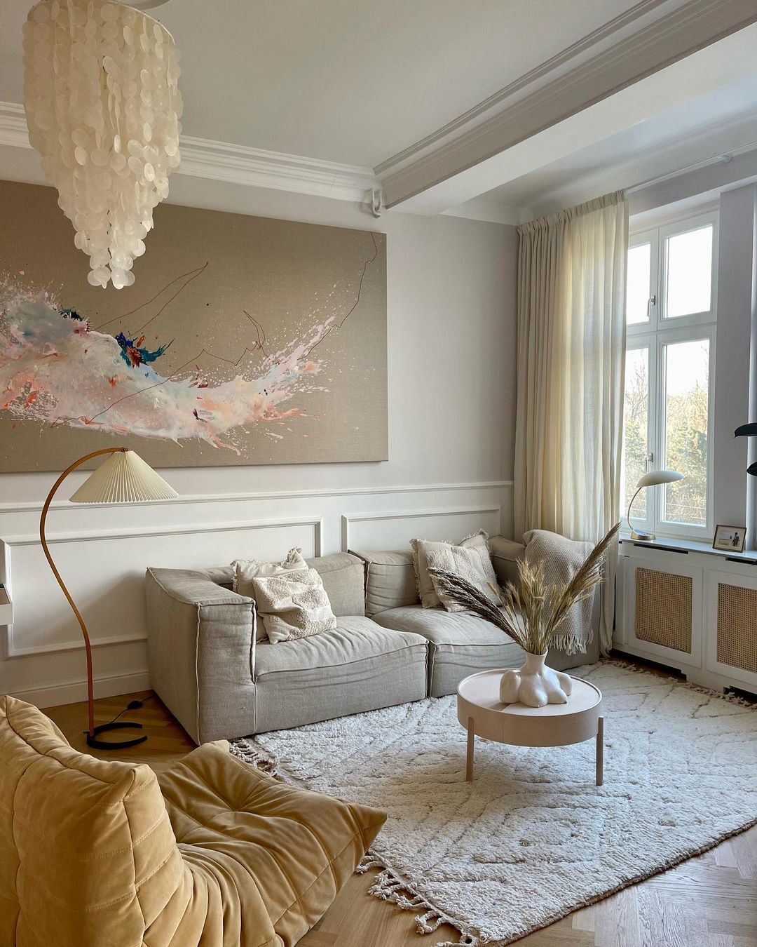 Halden Beechwood Dome Floor Lamp