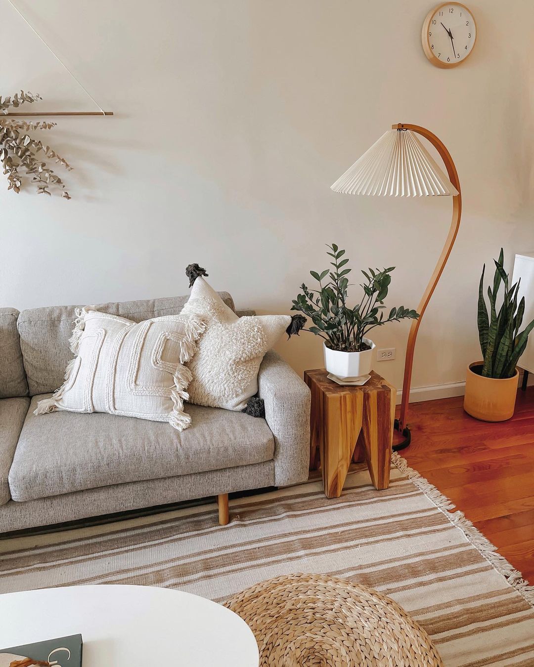 Halden Beechwood Dome Floor Lamp