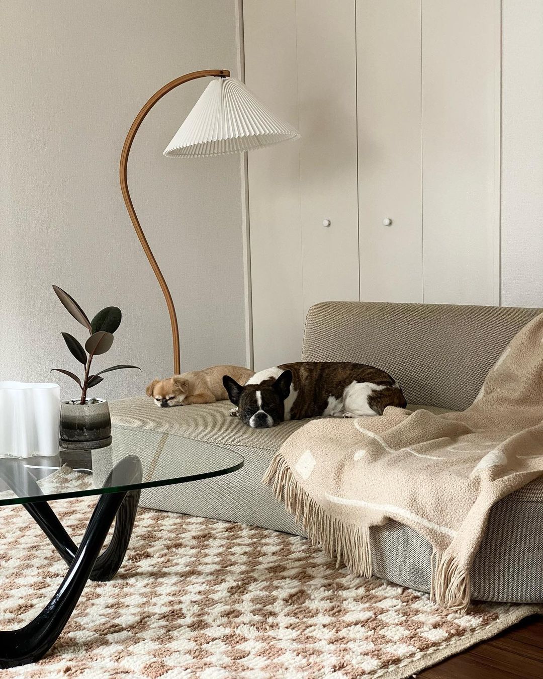 Halden Beechwood Dome Floor Lamp
