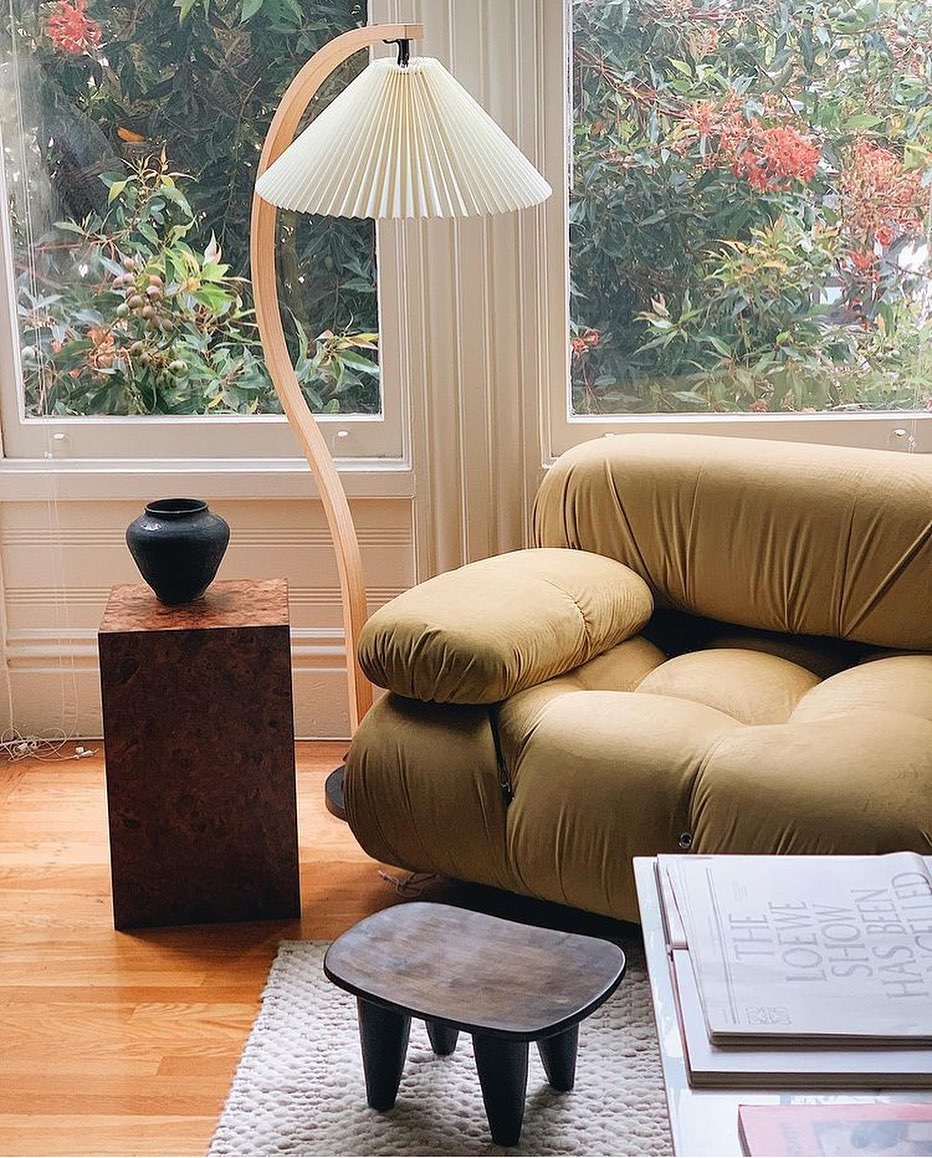 Halden Beechwood Dome Floor Lamp