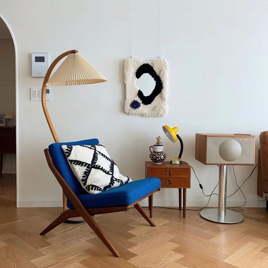 Halden Beechwood Dome Floor Lamp