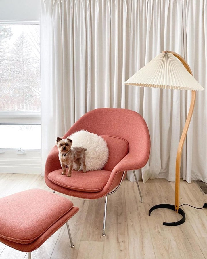Halden Beechwood Dome Floor Lamp