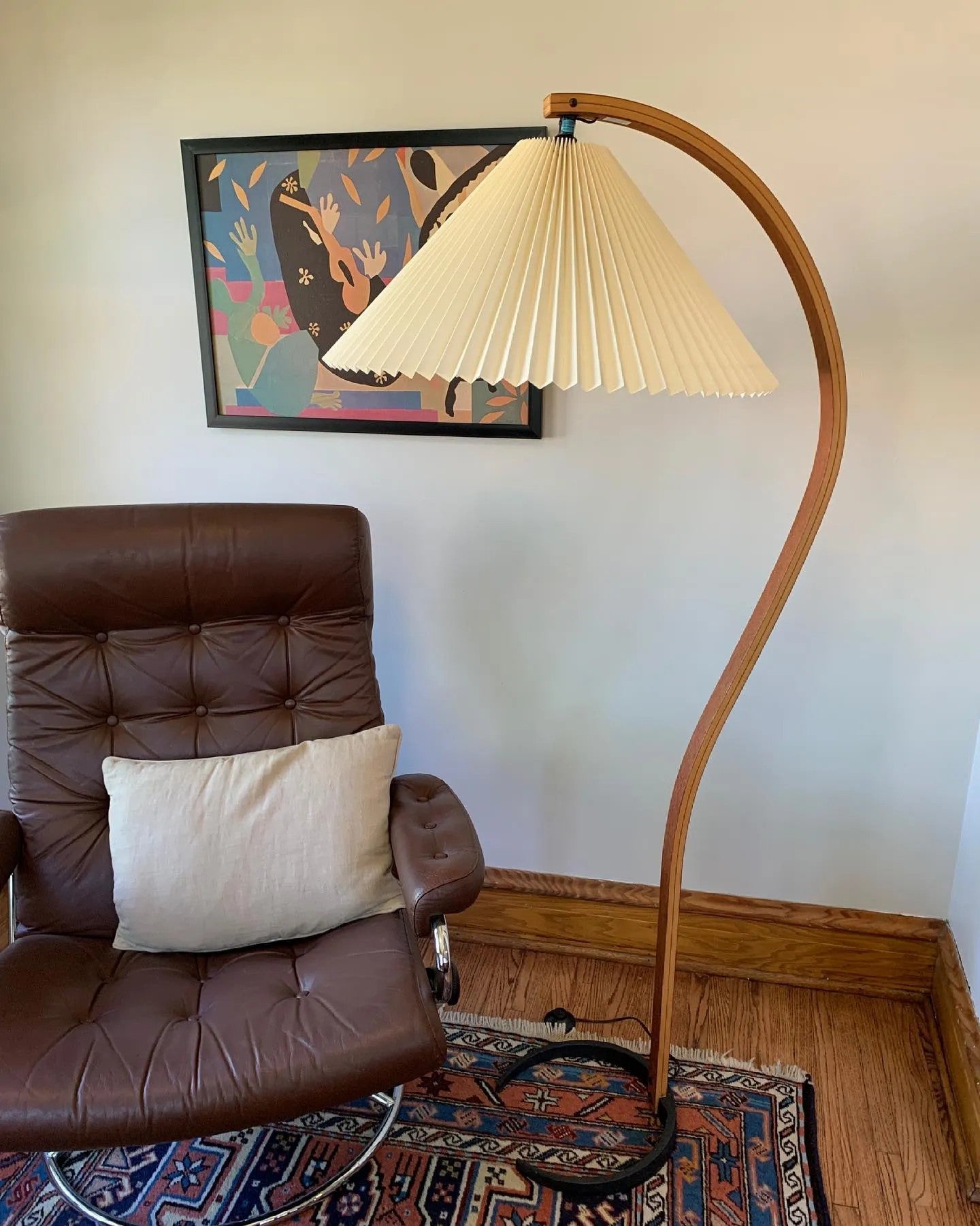 Halden Beechwood Dome Floor Lamp