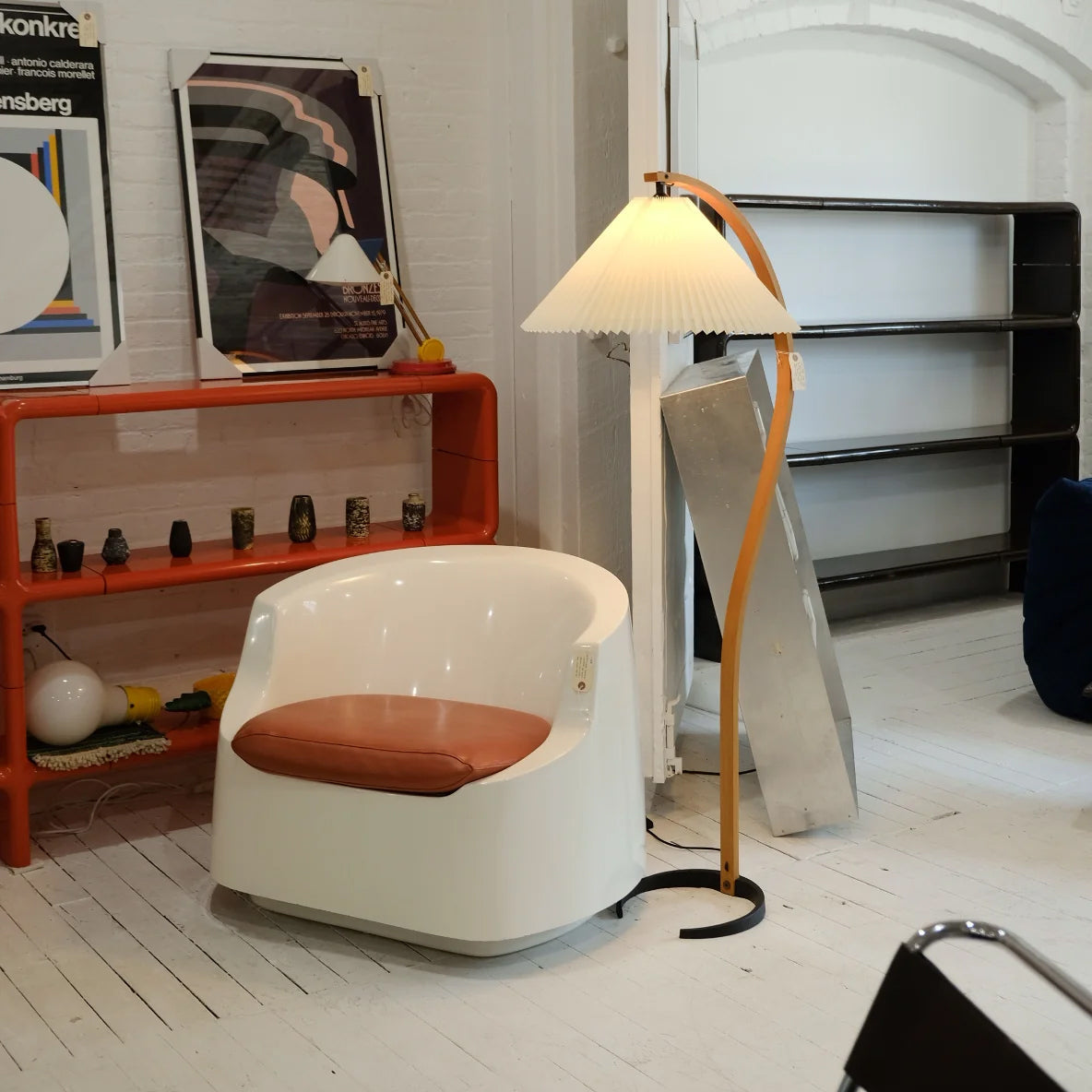 Halden Beechwood Dome Floor Lamp