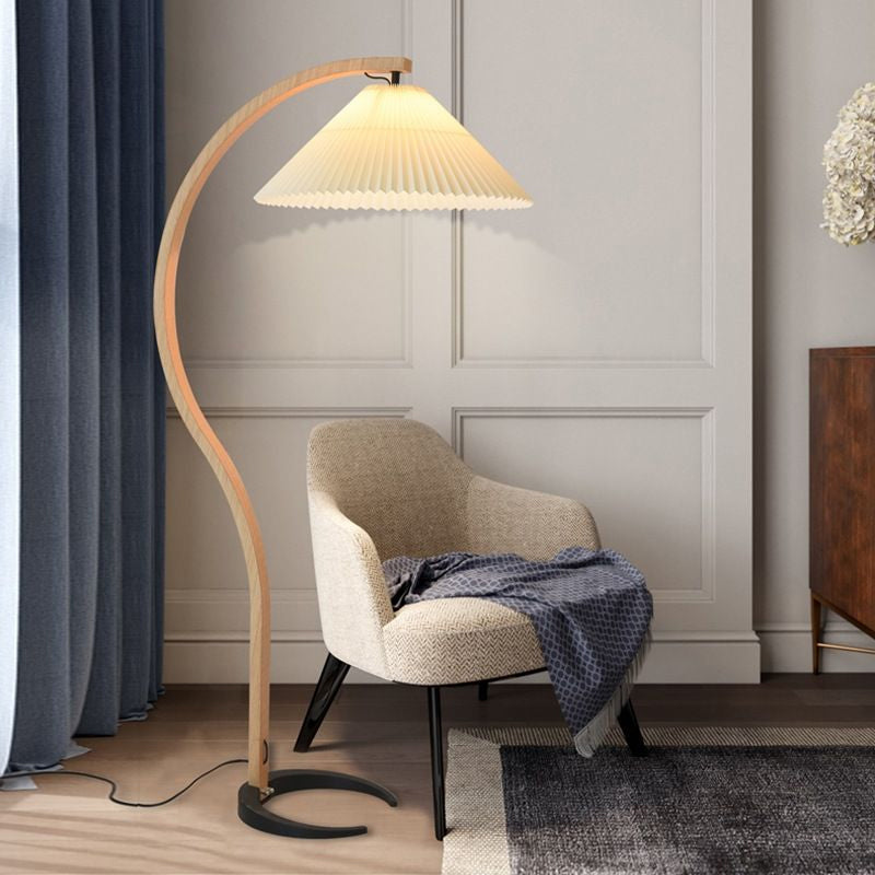 Halden Beechwood Dome Floor Lamp