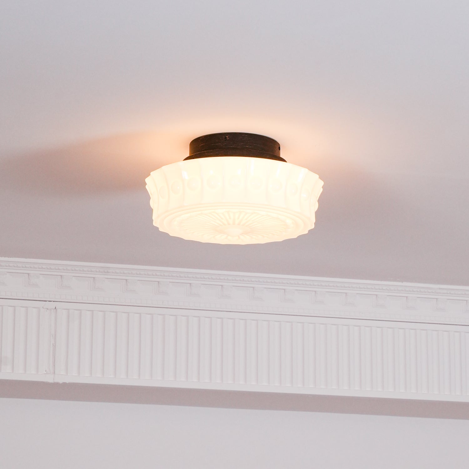 Beacon Drum Flush Ceiling Light
