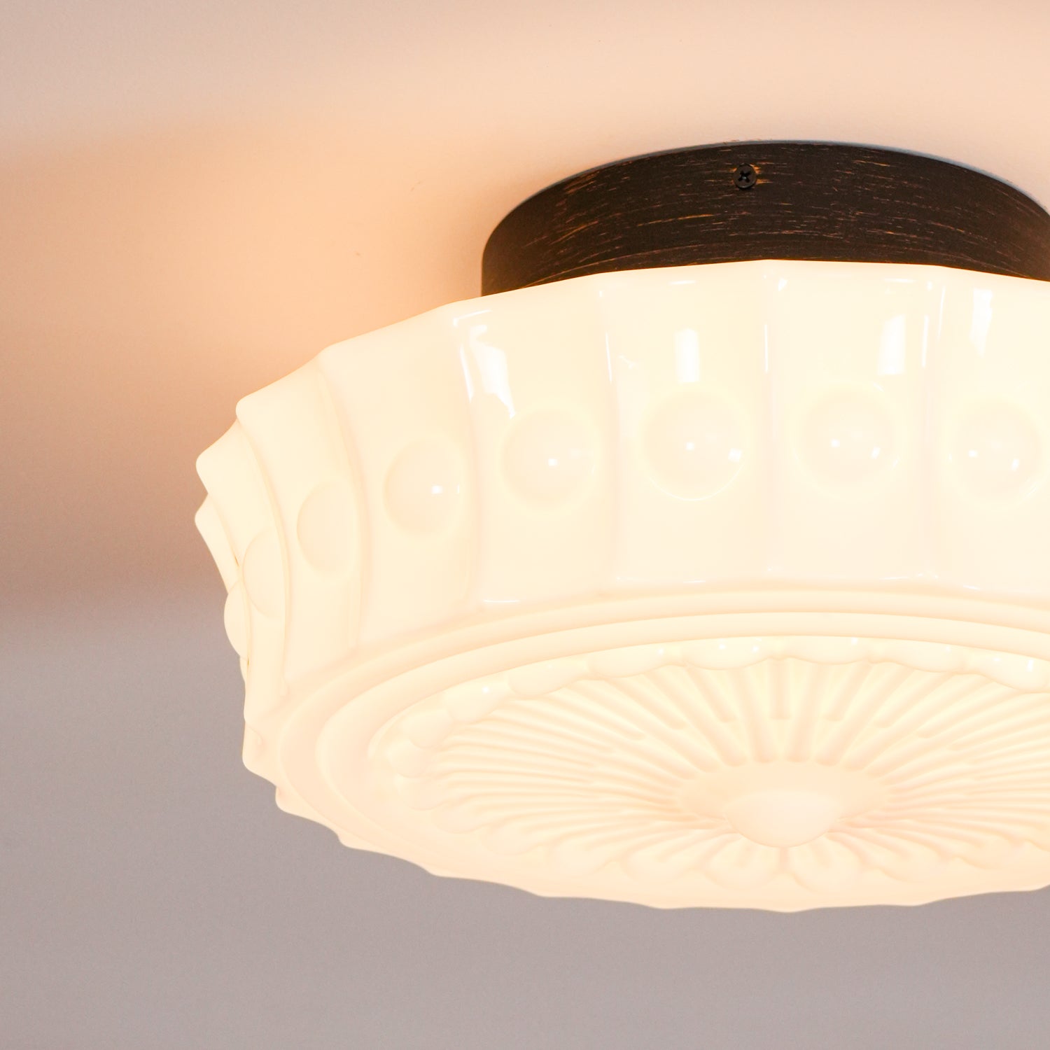 Beacon Drum Flush Ceiling Light