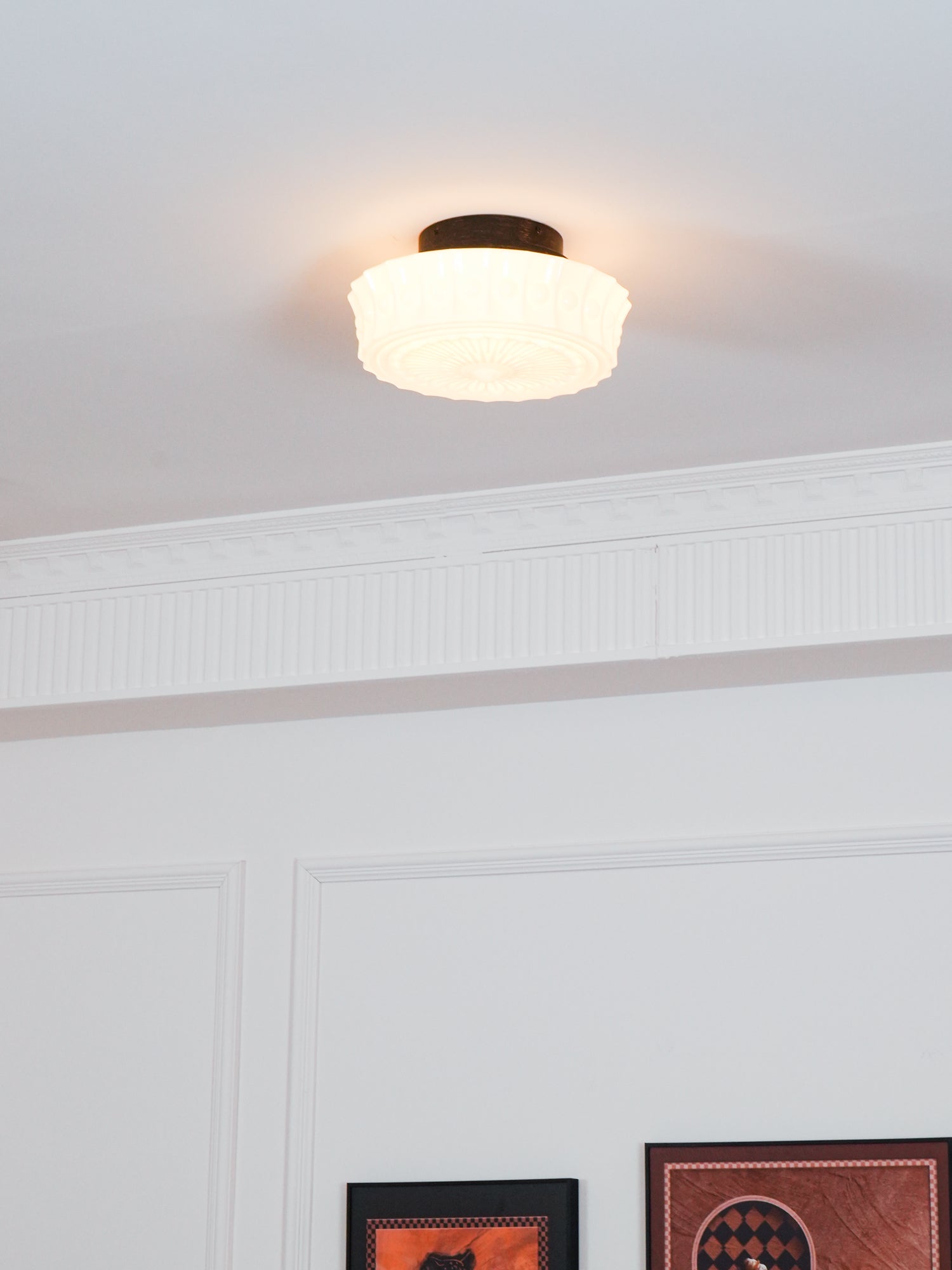 Beacon Drum Flush Ceiling Light