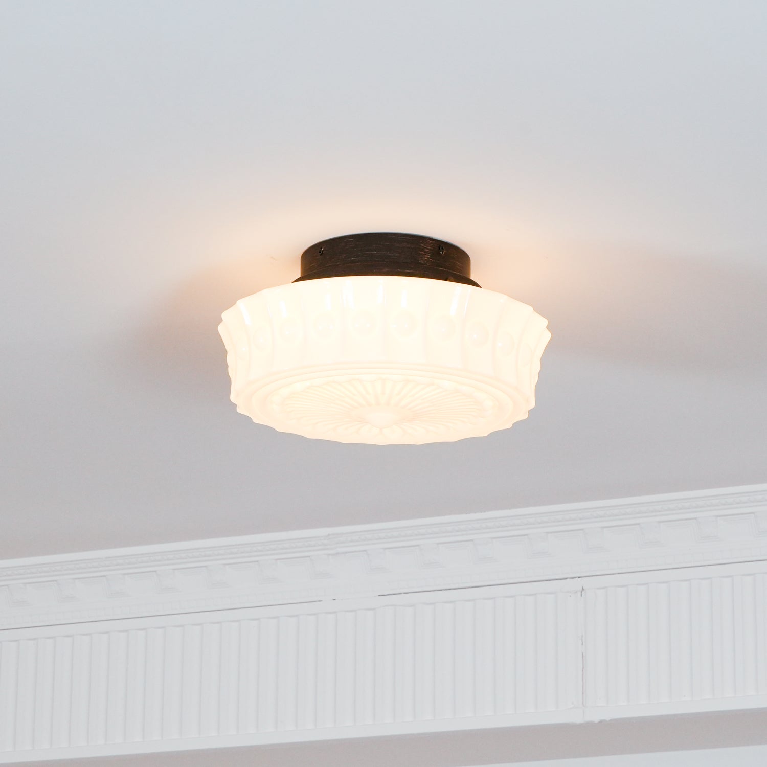 Beacon Drum Flush Ceiling Light