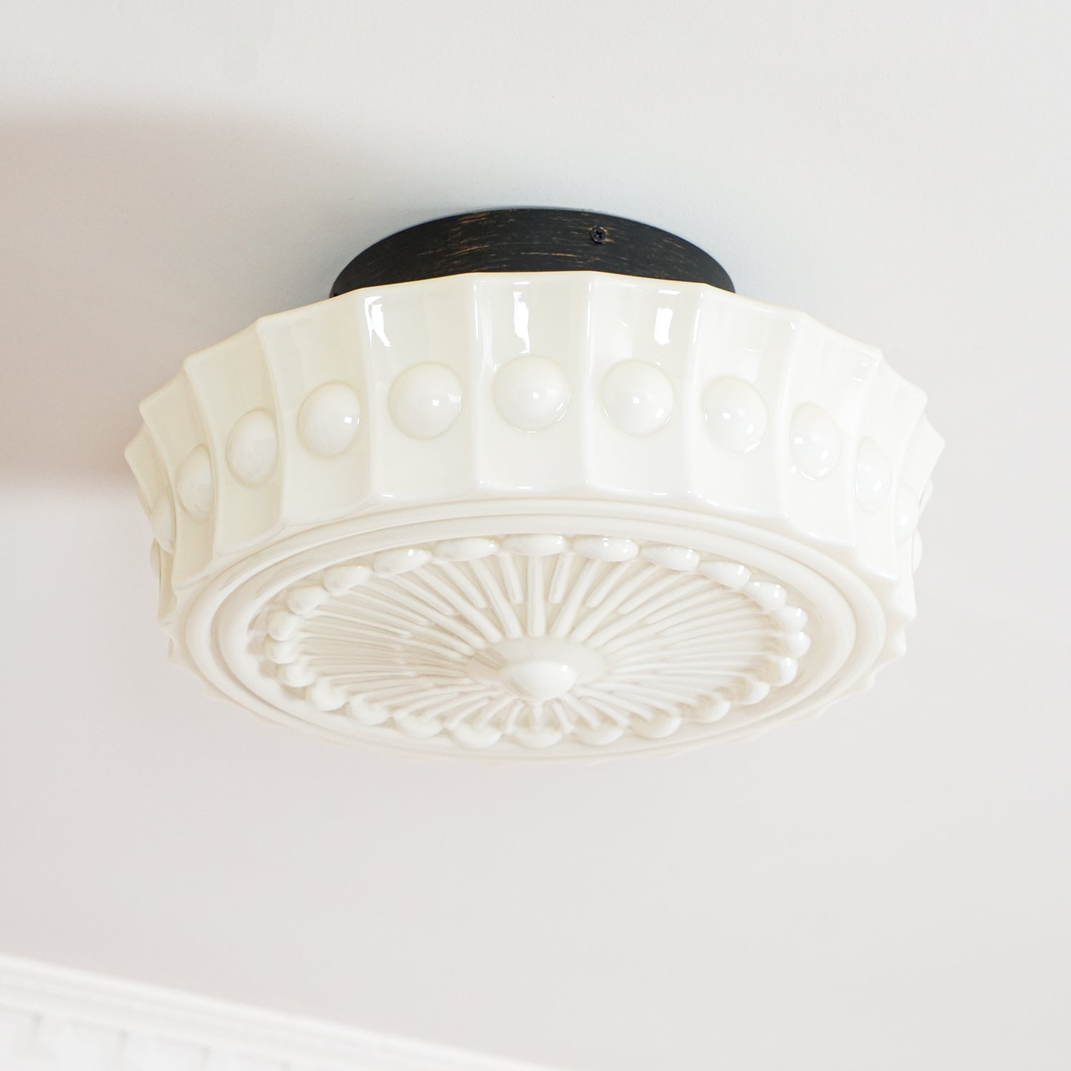 Beacon Drum Flush Ceiling Light