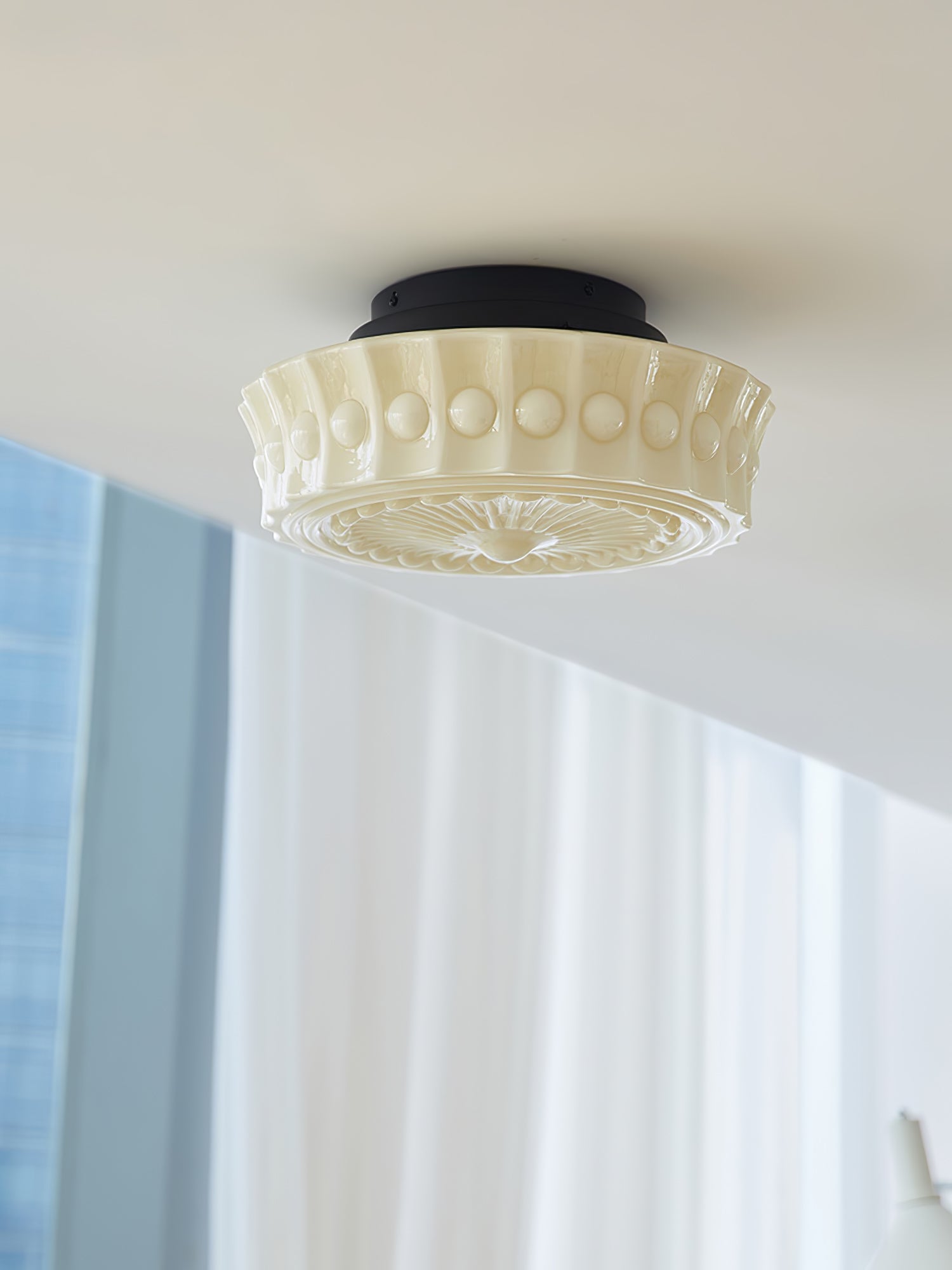 Beacon Drum Flush Ceiling Light