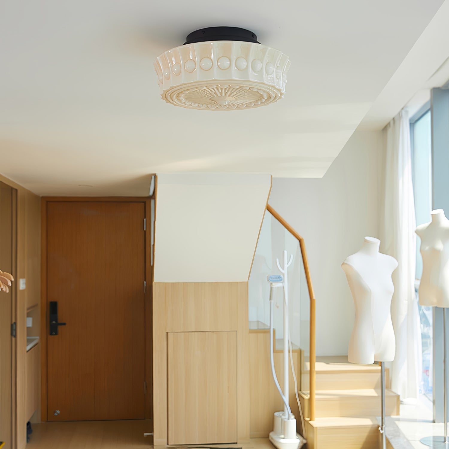 Beacon Drum Flush Ceiling Light