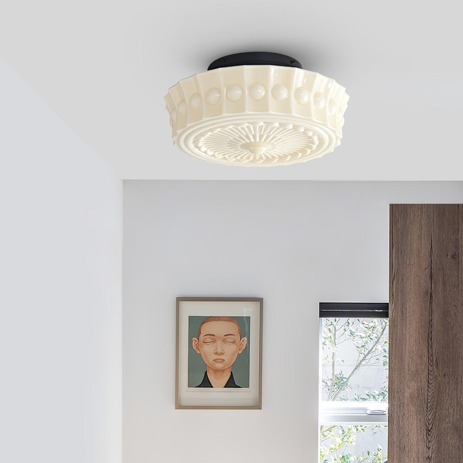 Beacon Drum Flush Ceiling Light