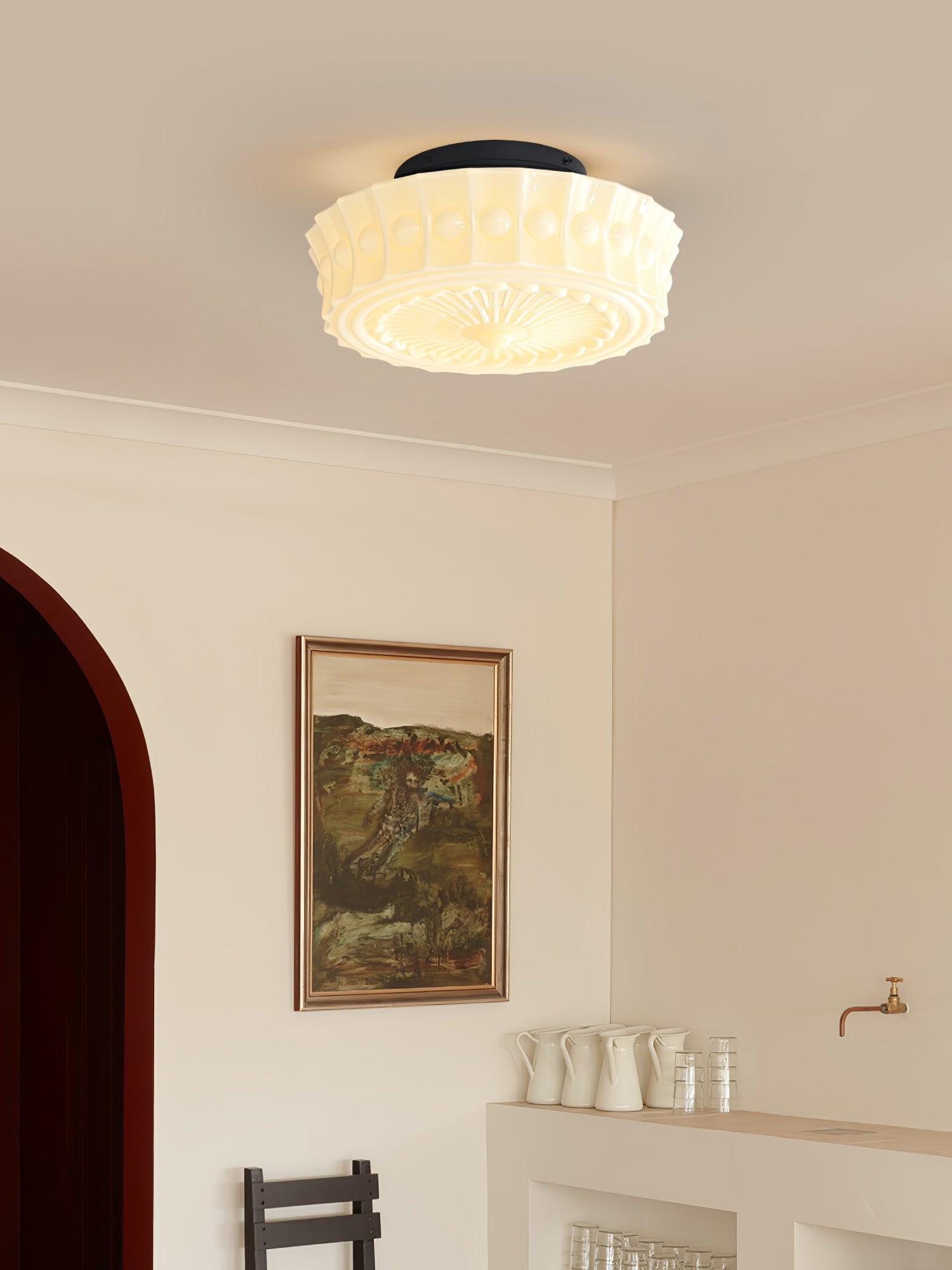 Beacon Drum Flush Ceiling Light