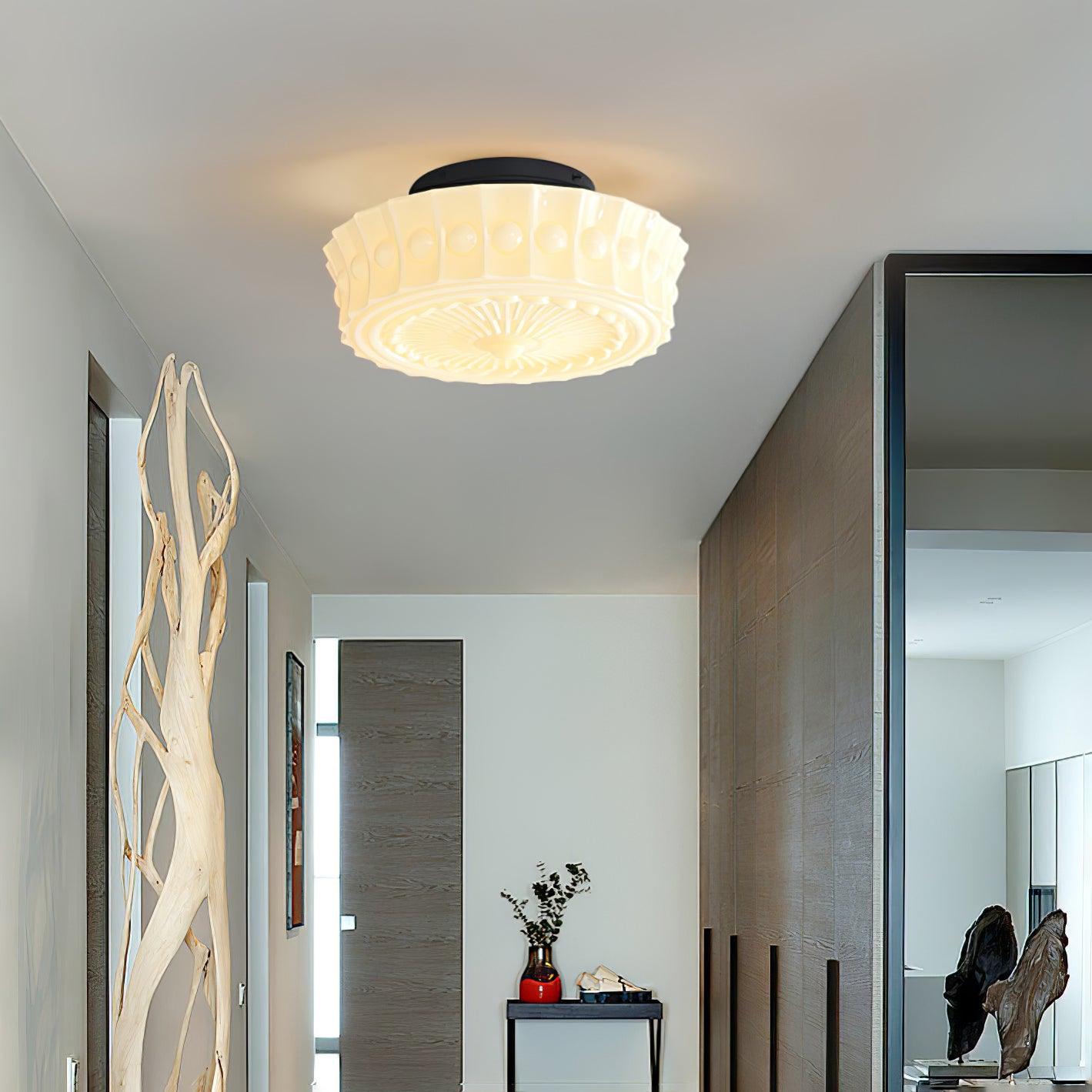 Beacon Drum Flush Ceiling Light