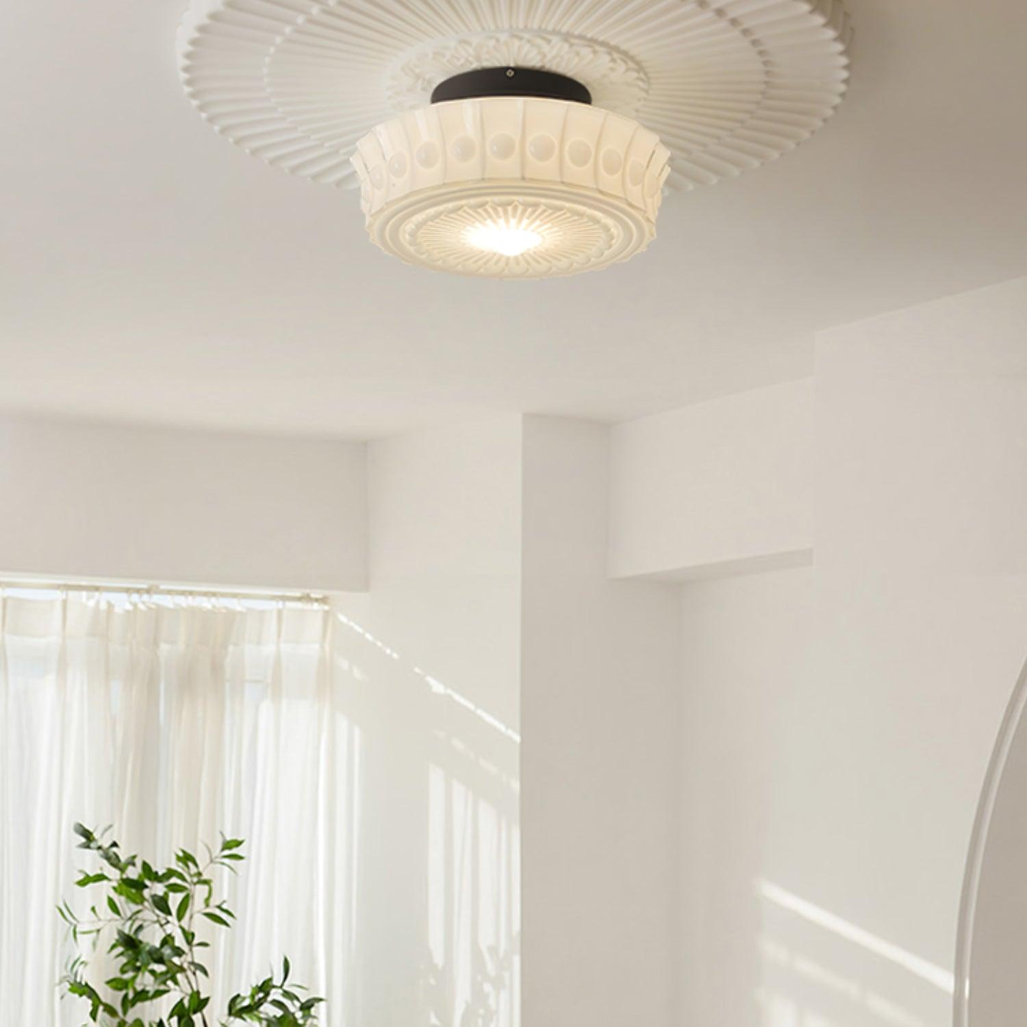 Beacon Drum Flush Ceiling Light