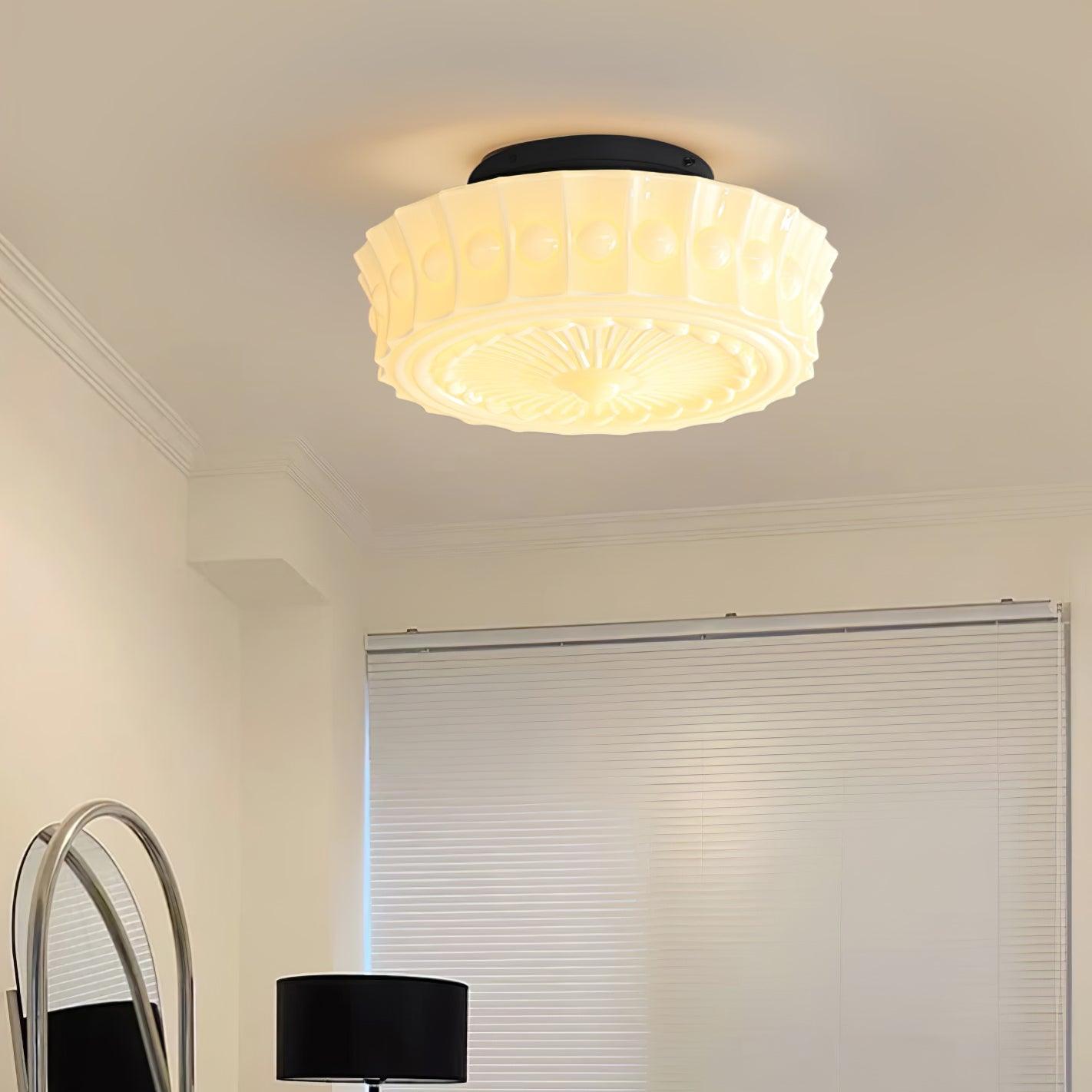 Beacon Drum Flush Ceiling Light