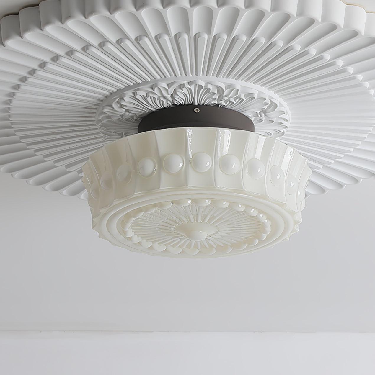 Beacon Drum Flush Ceiling Light