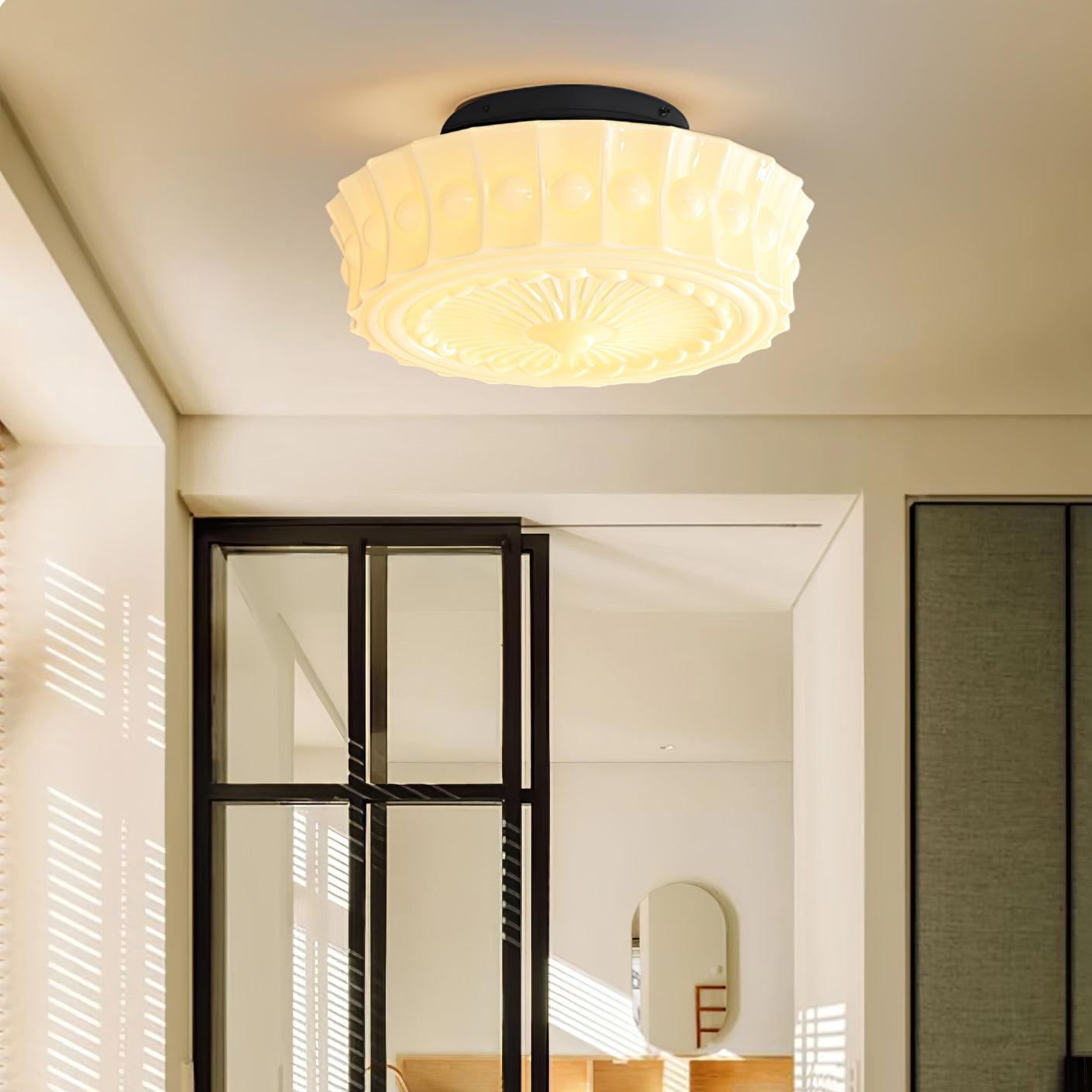 Beacon Drum Flush Ceiling Light
