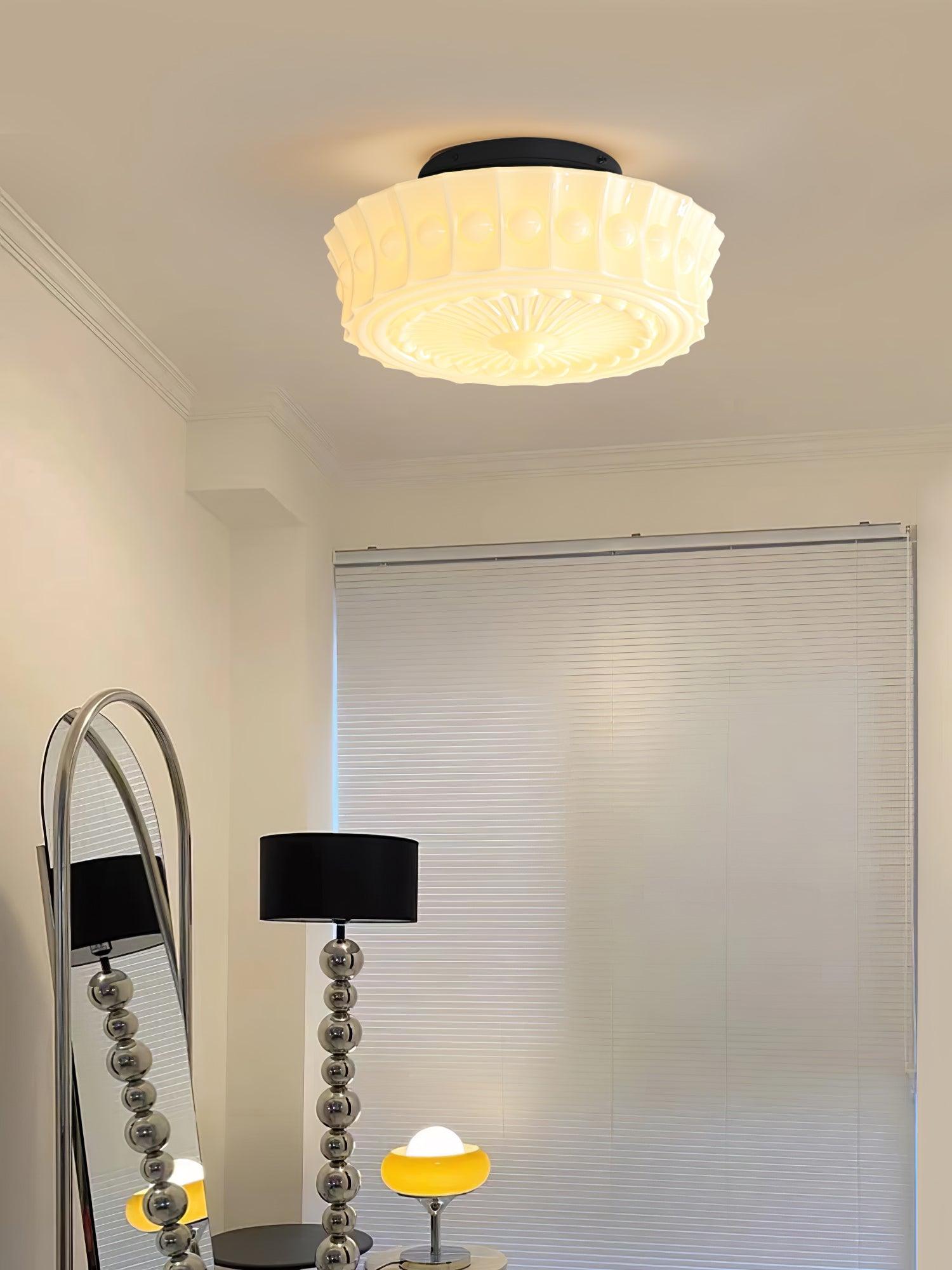 Beacon Drum Flush Ceiling Light