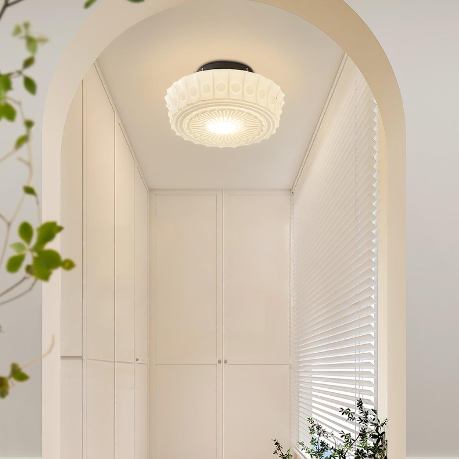 Beacon Drum Flush Ceiling Light