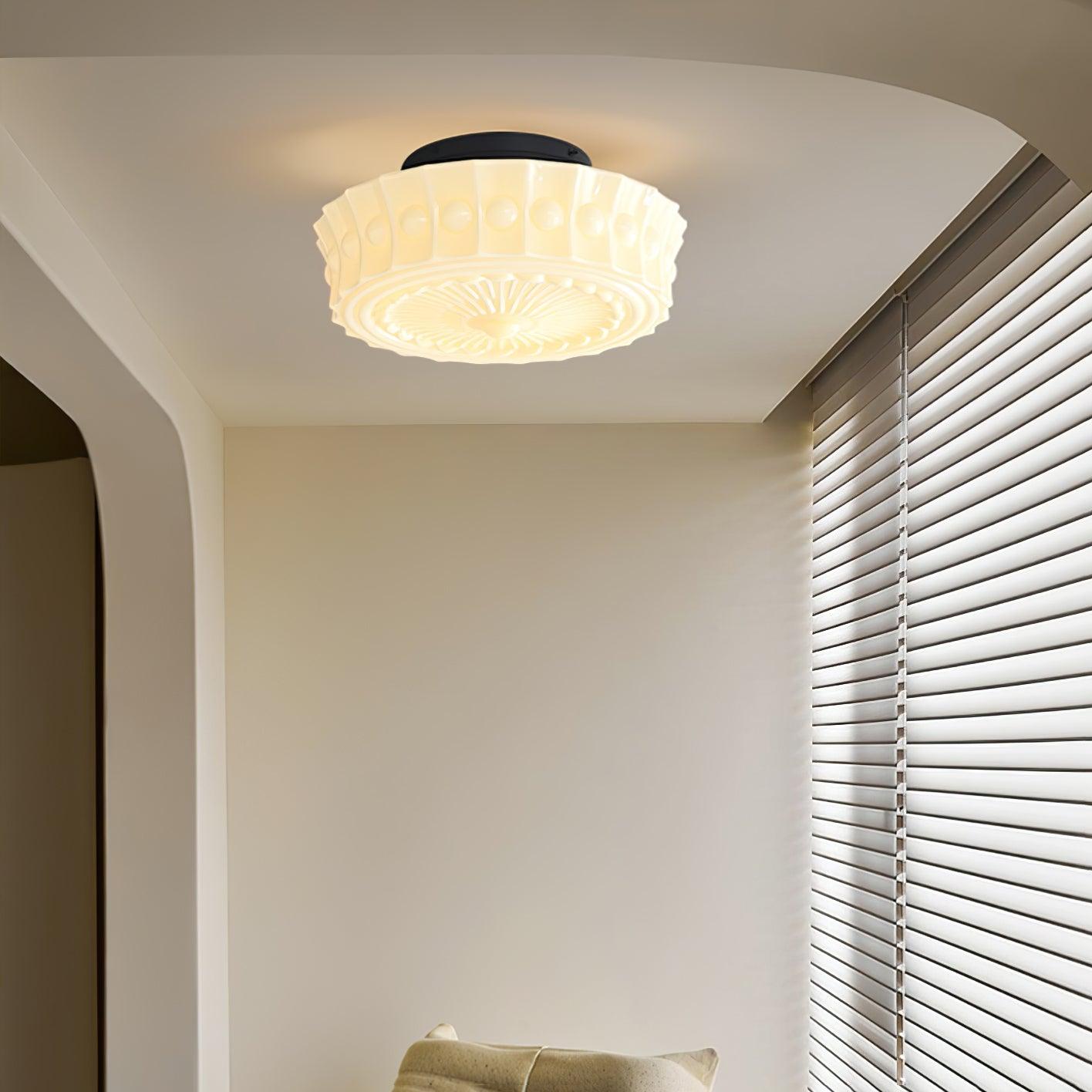 Beacon Drum Flush Ceiling Light
