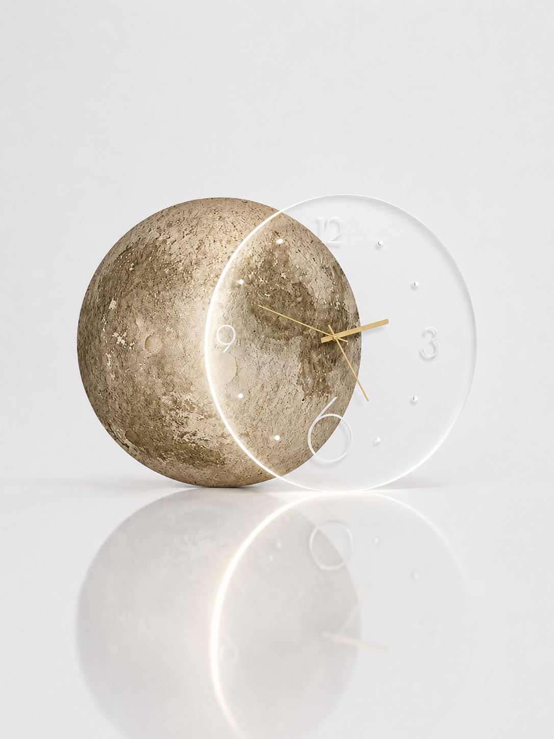 Moon Surface LED Wall Clock