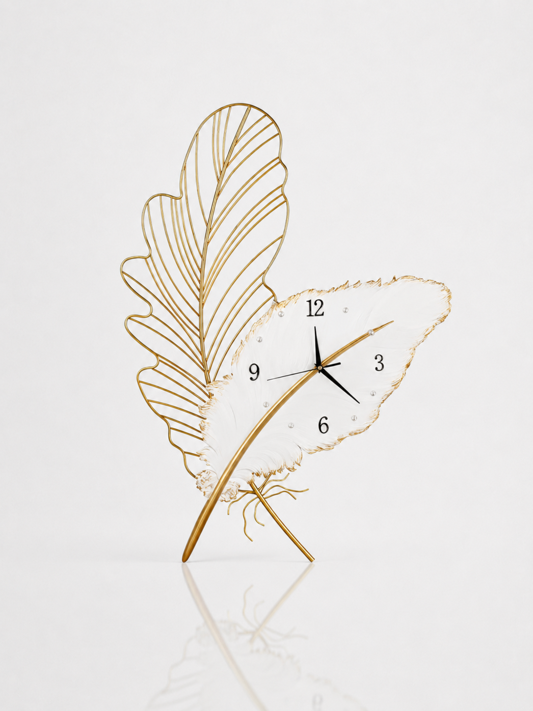 Feather Form LED Wall Clock
