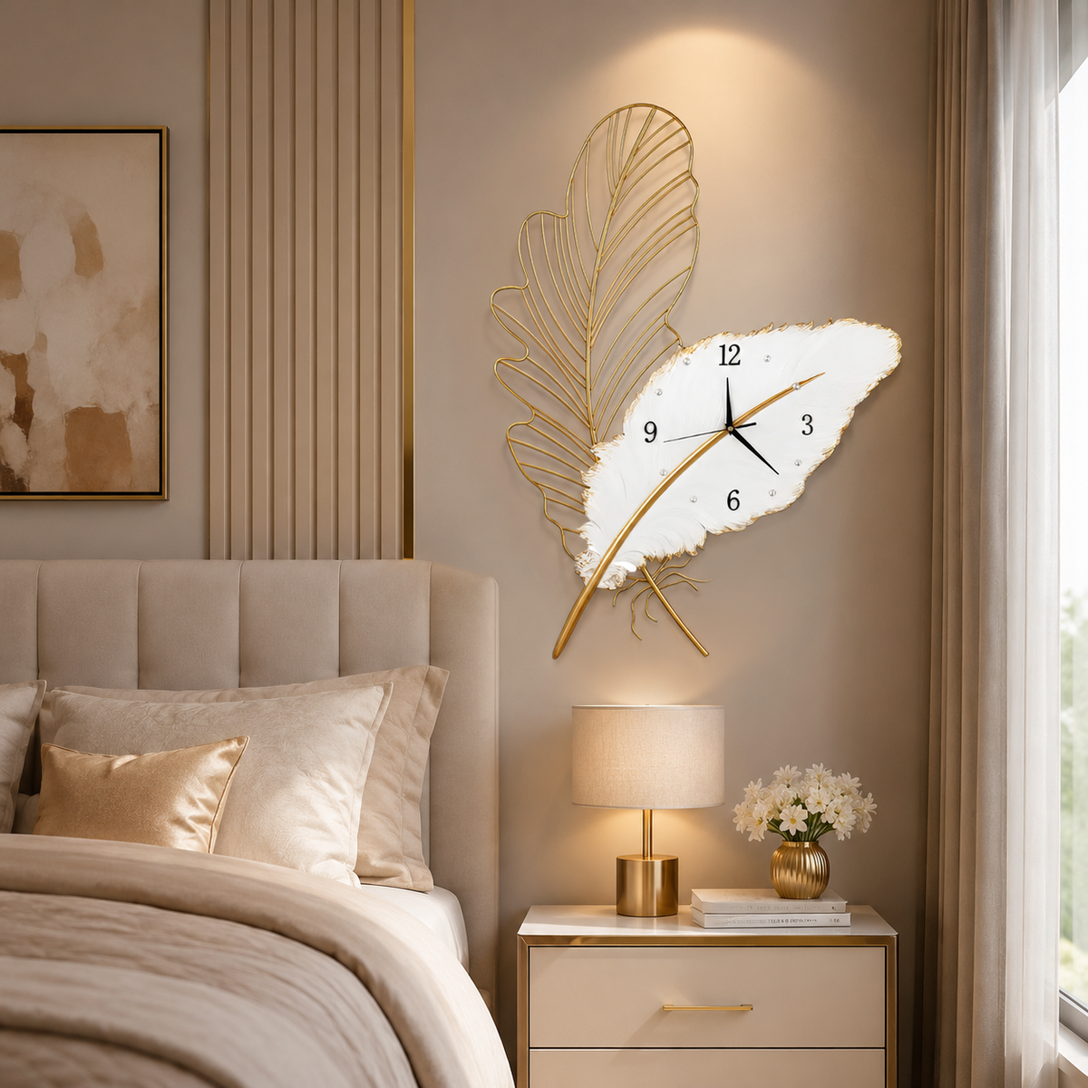 Feather Form LED Wall Clock