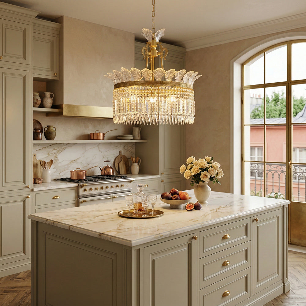 Facette Brass & Crystal Chandelier