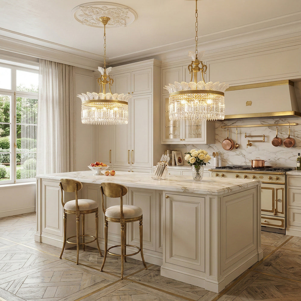 Facette Brass & Crystal Chandelier