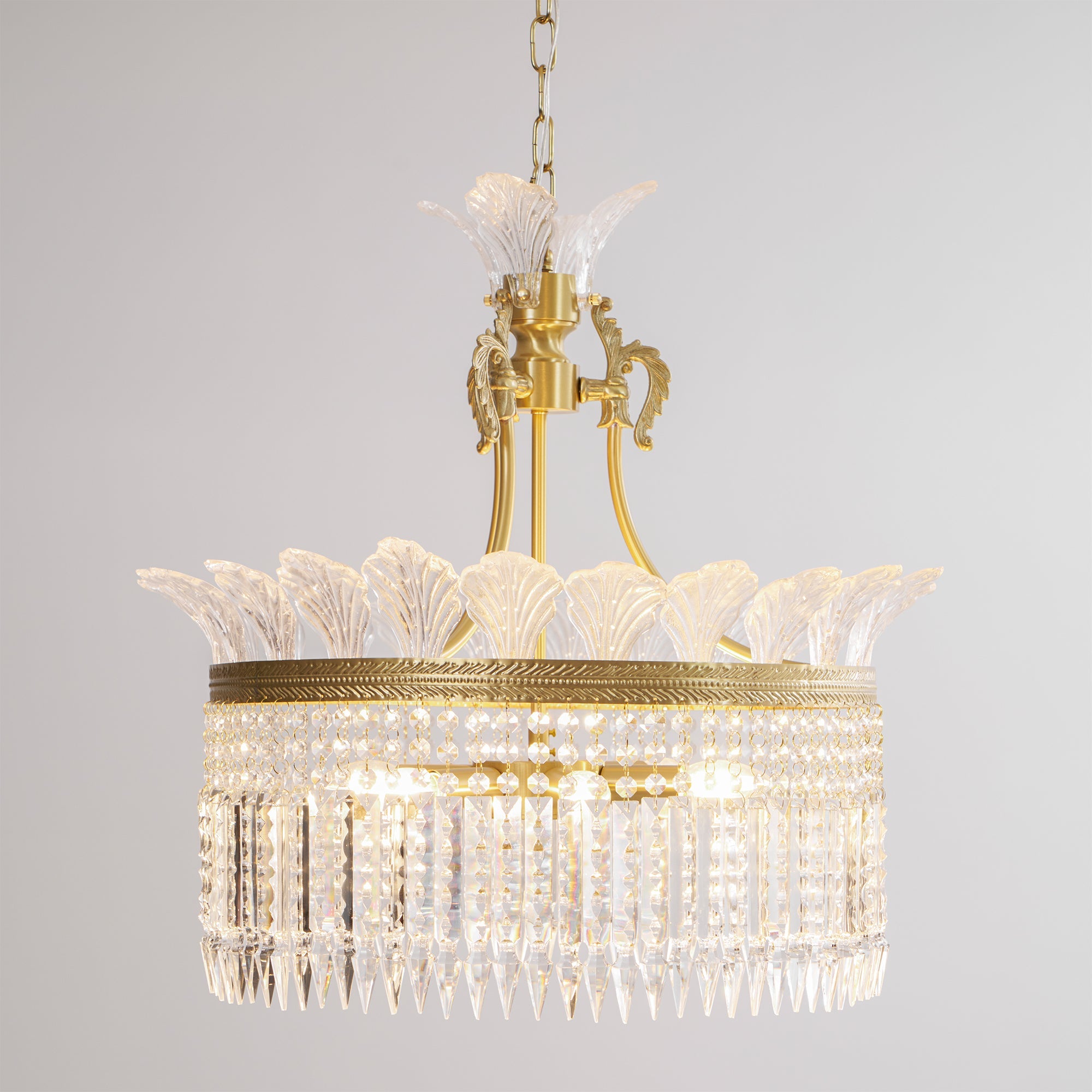 Facette Brass & Crystal Chandelier