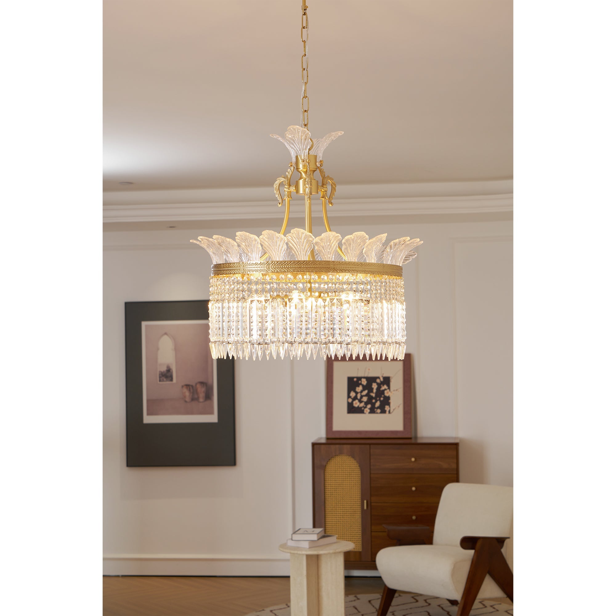 Facette Brass & Crystal Chandelier