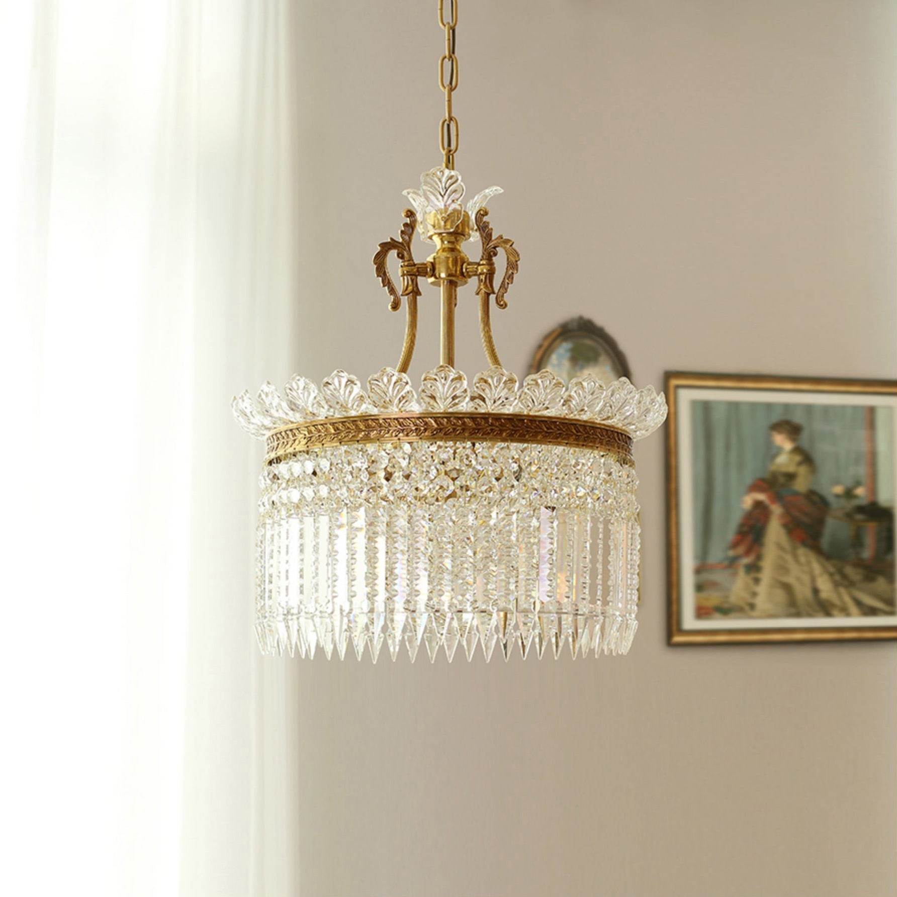 Facette Brass & Crystal Chandelier