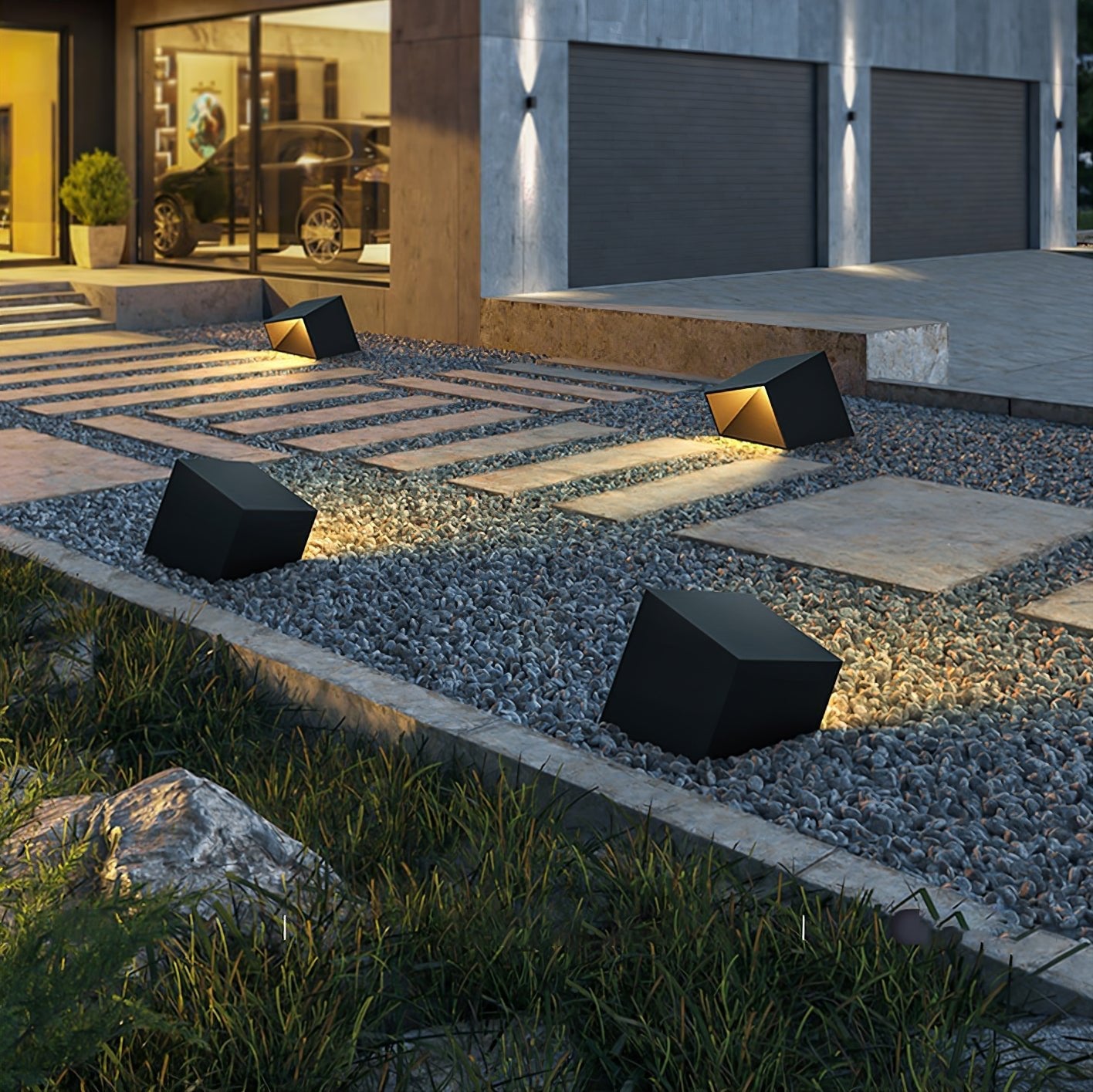 Compact Solar Border Cube Light