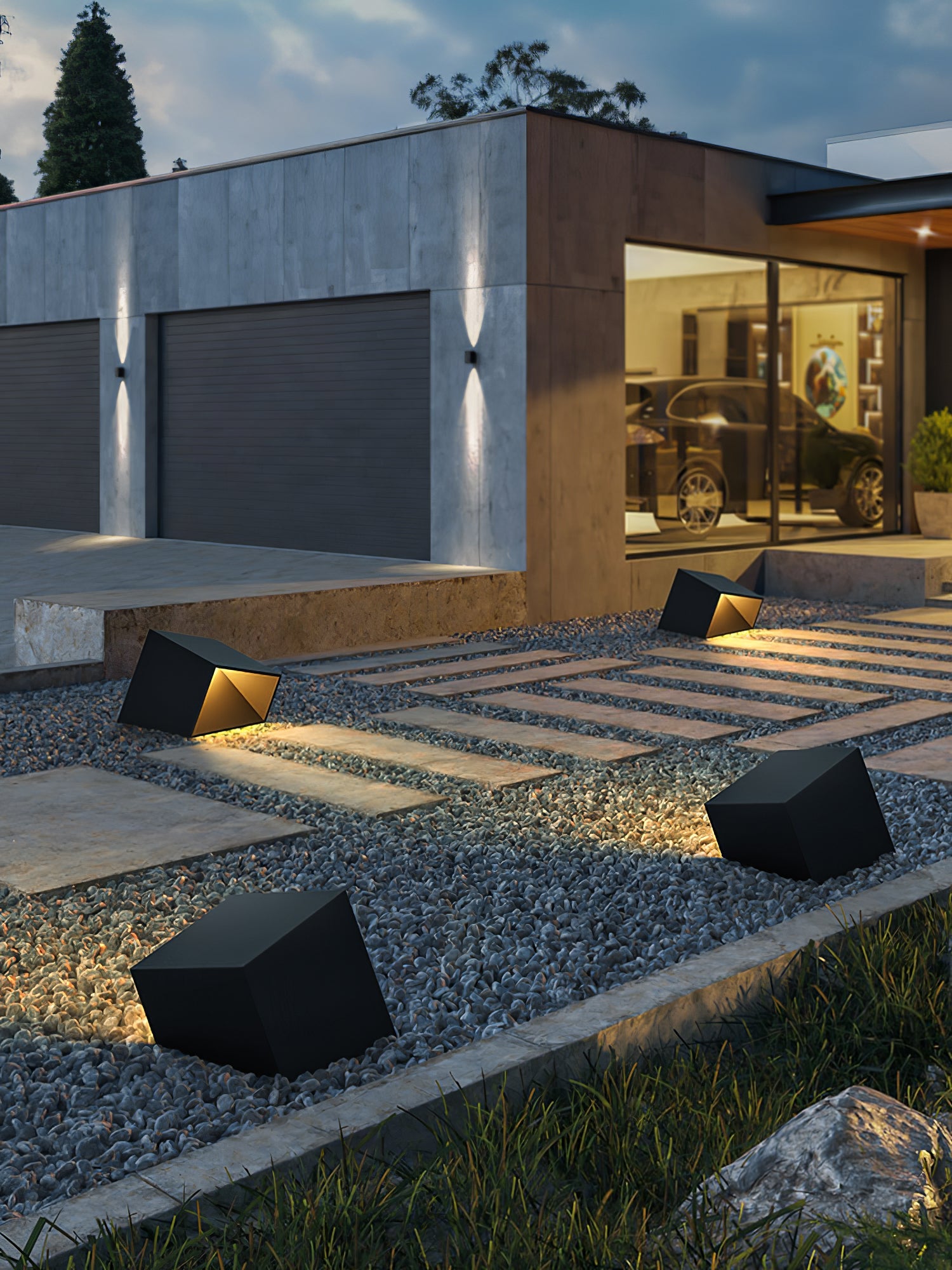 Compact Solar Border Cube Light