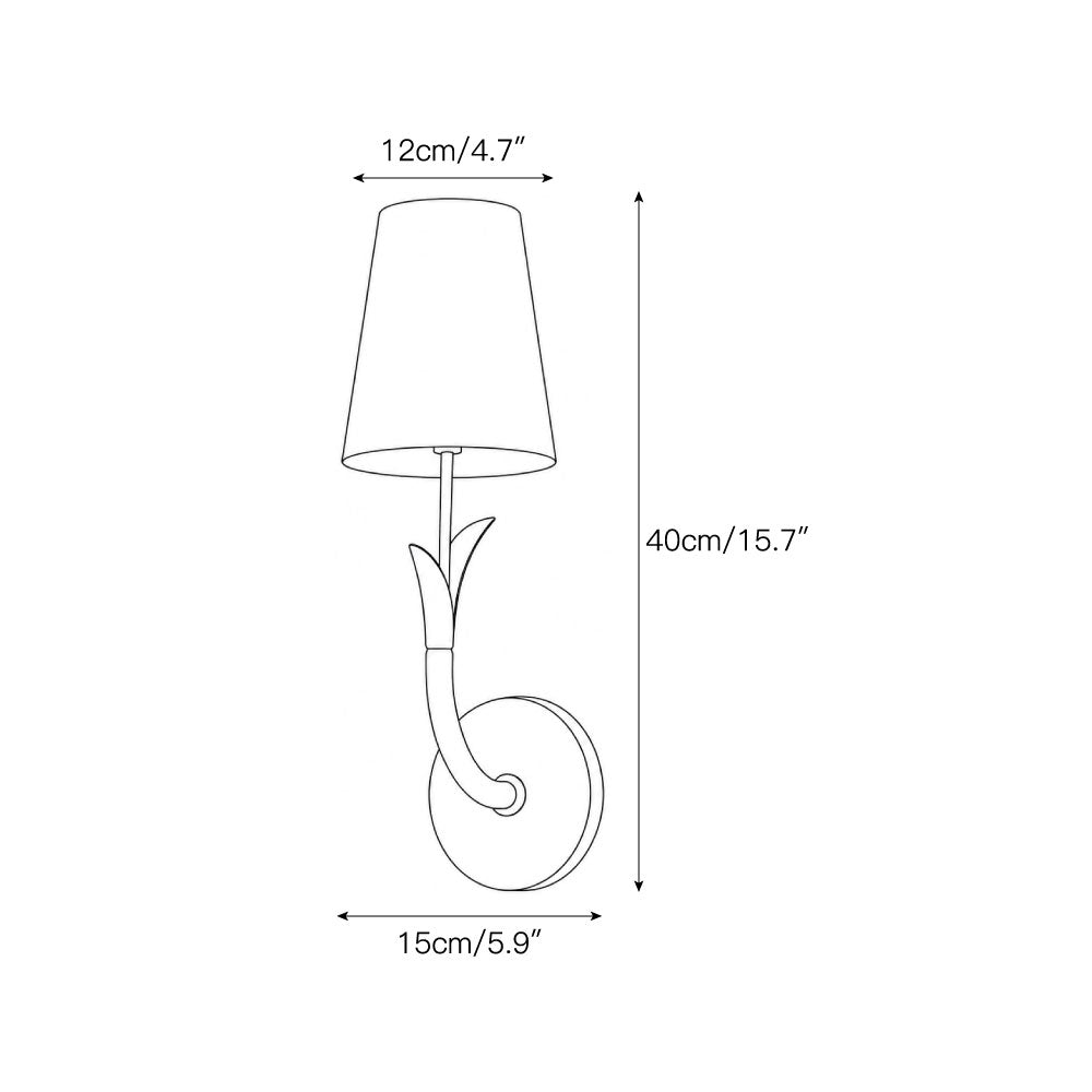 Leaf Arm Alabaster Wall Sconce