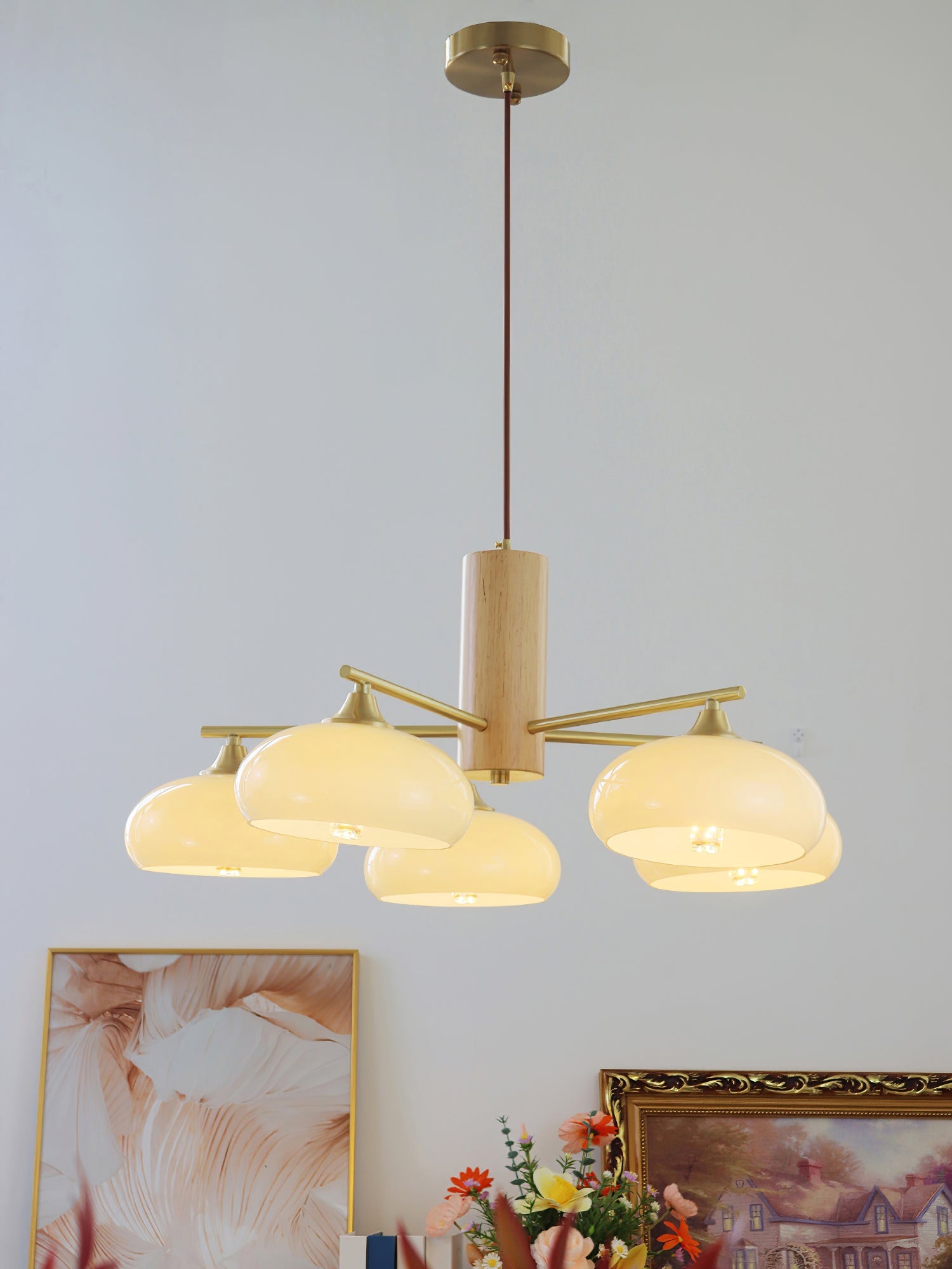 Persimmon Oval Chandelier