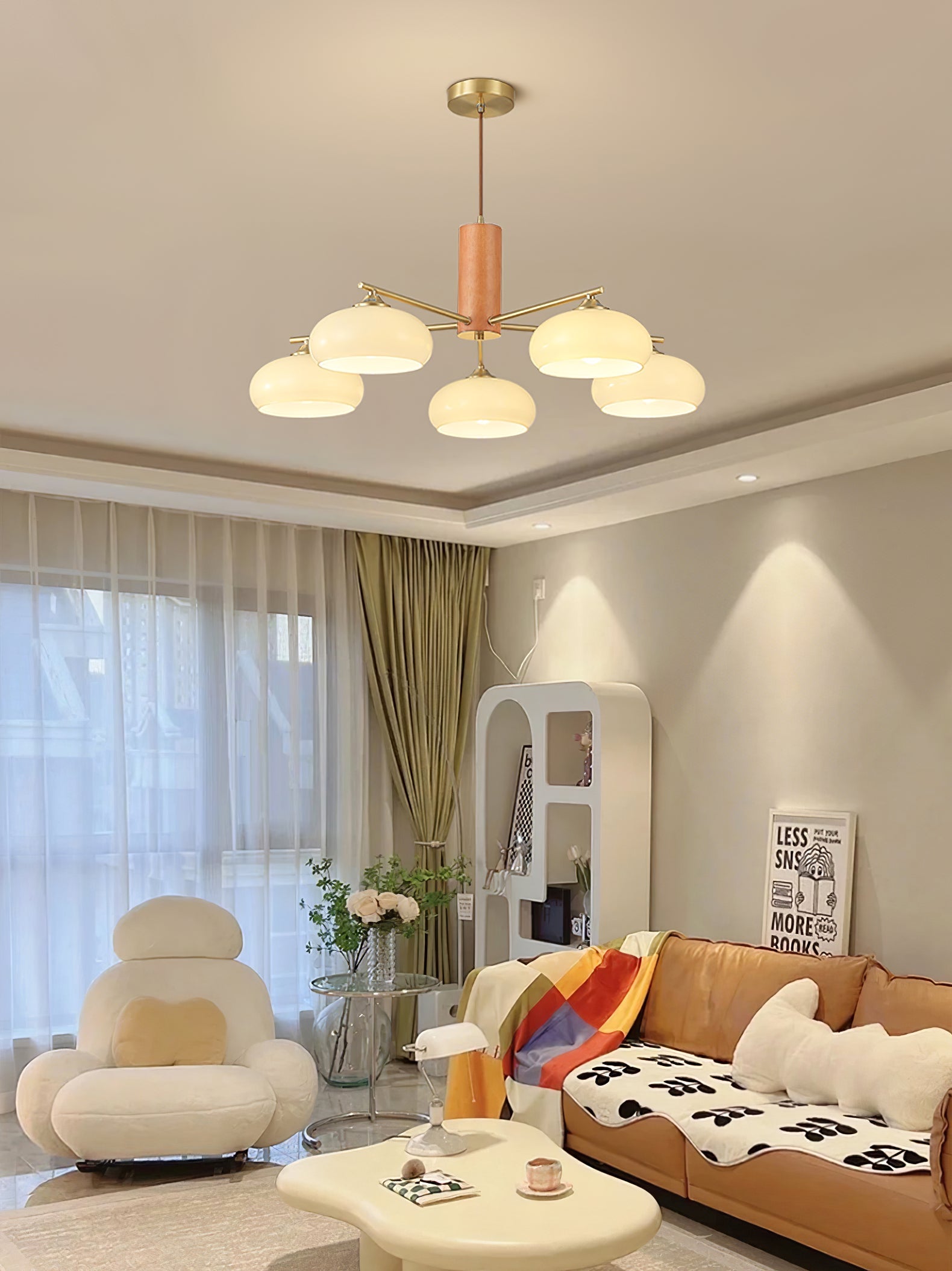 Persimmon Oval Chandelier