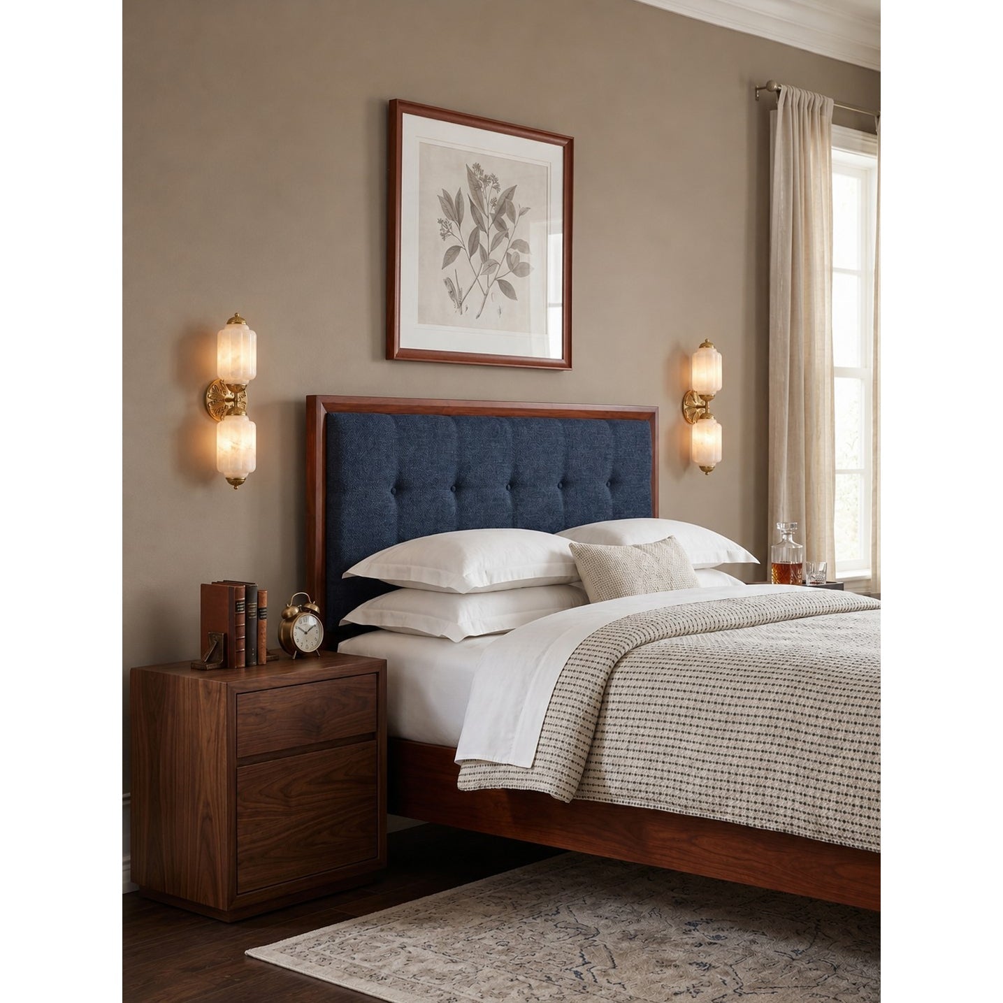 Scalloped Alabaster Twin Wall Sconce