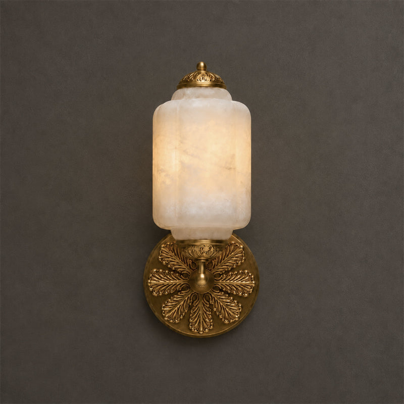 Scalloped Alabaster Twin Wall Sconce