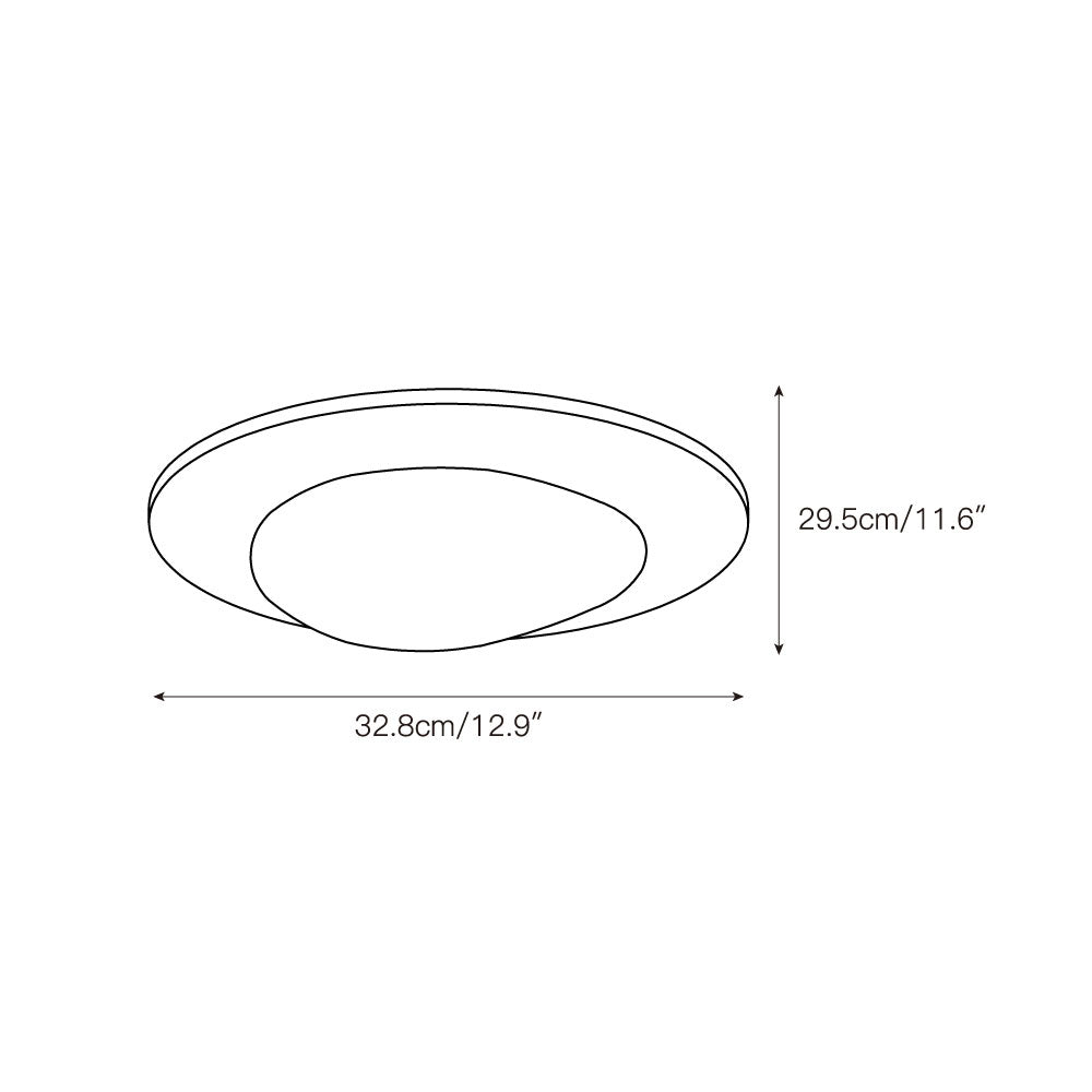 Selene Marble Oval Flush Mount