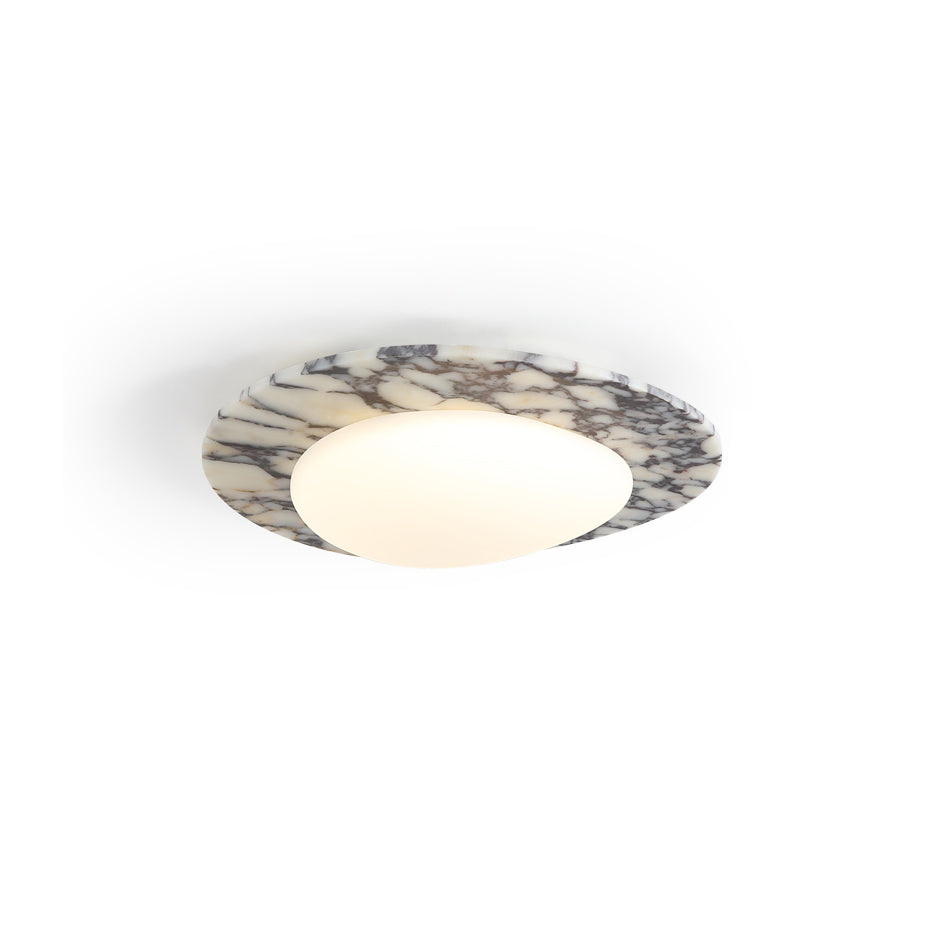 Selene Marble Oval Flush Mount