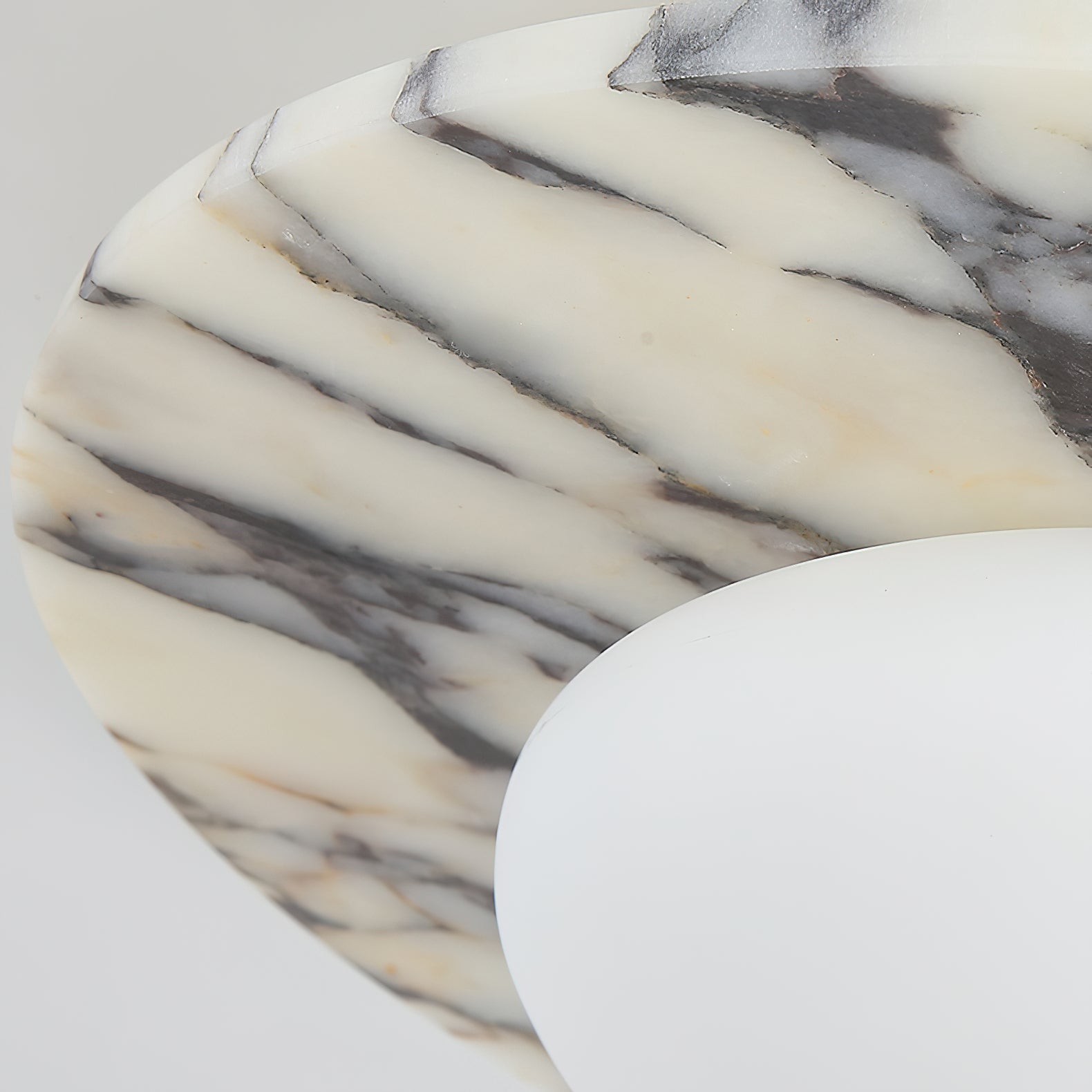 Selene Marble Oval Flush Mount